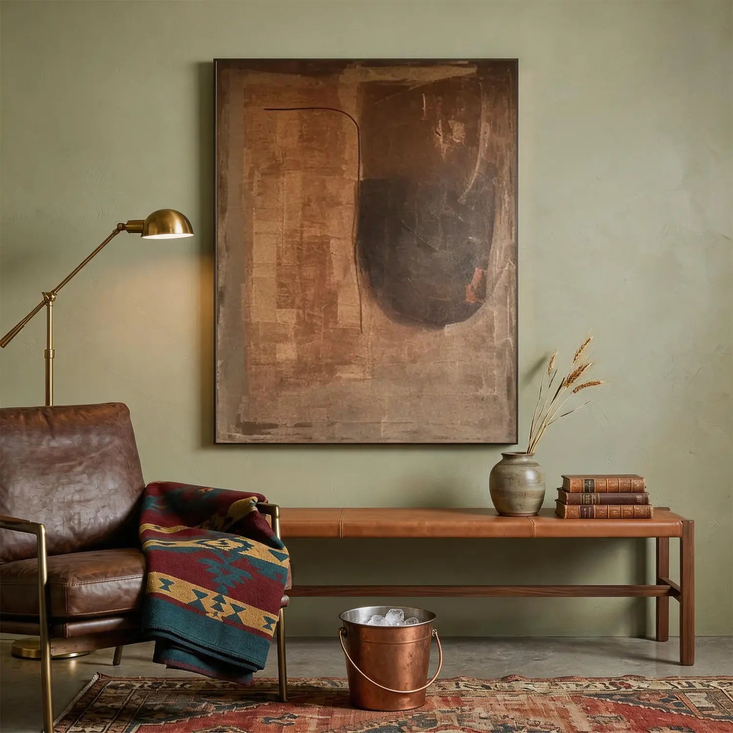 Brown Wabi Sabi Canvas Art