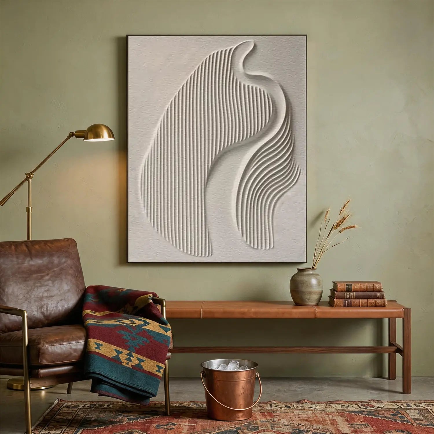 Beige & Brown Abstract
