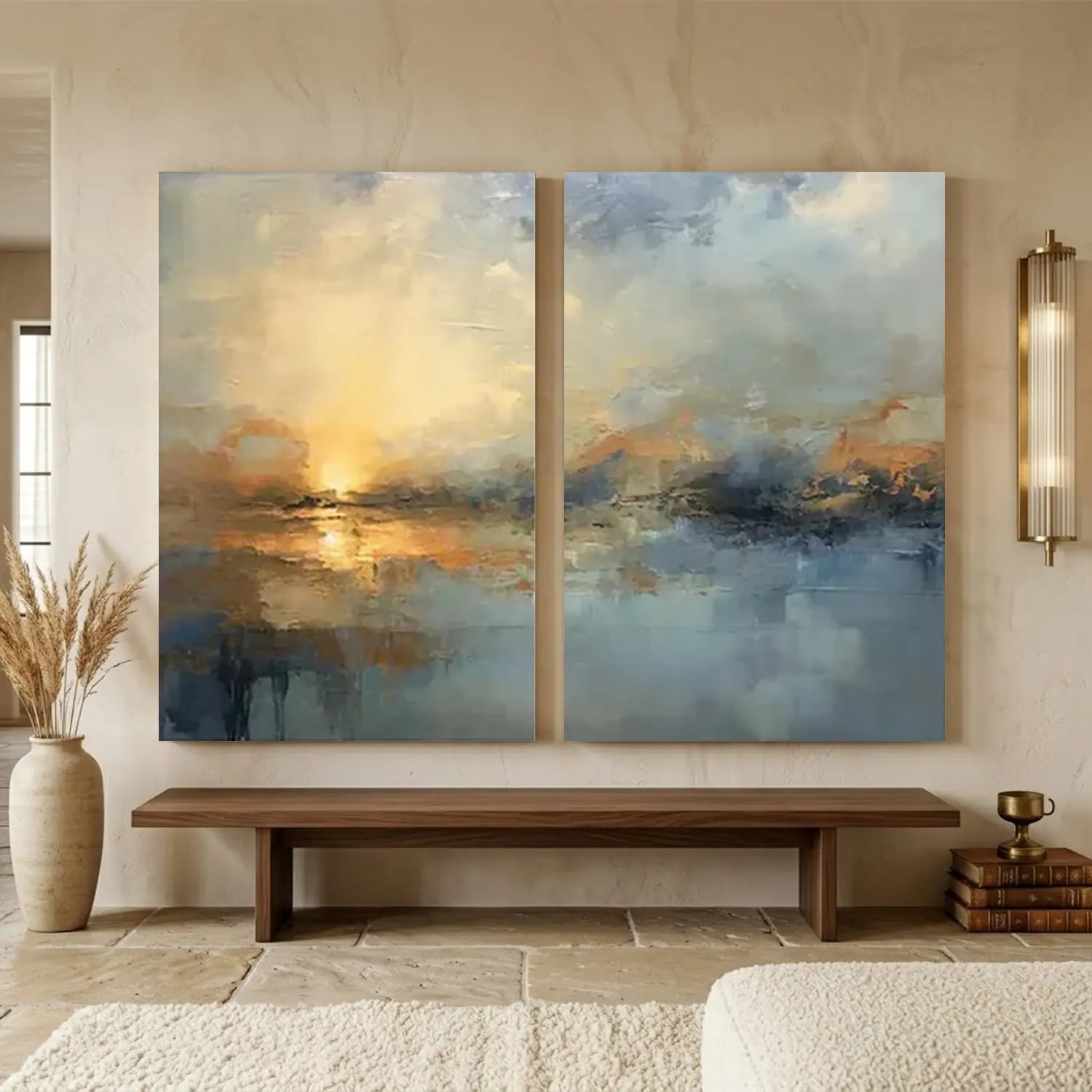 Abstract Painting Canvas Set of 2