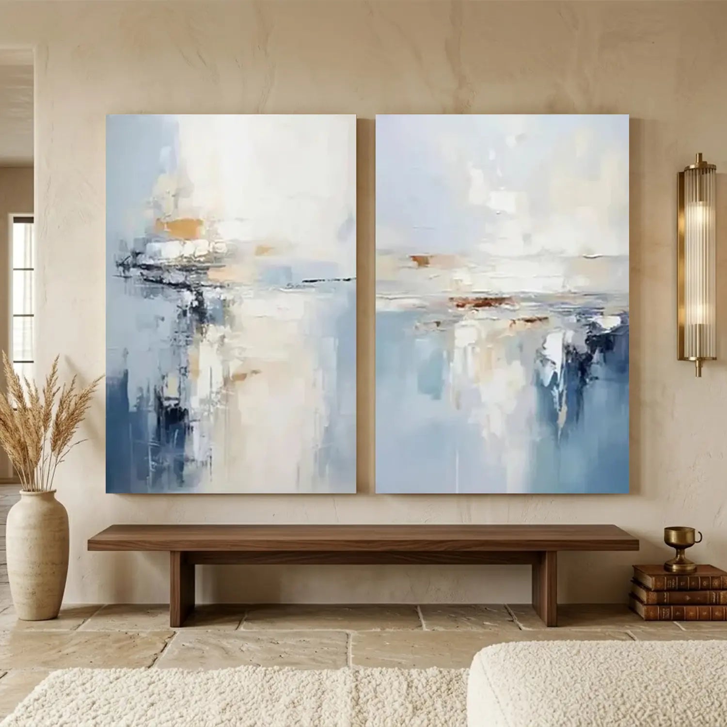 Abstract Painting Canvas Set of 2