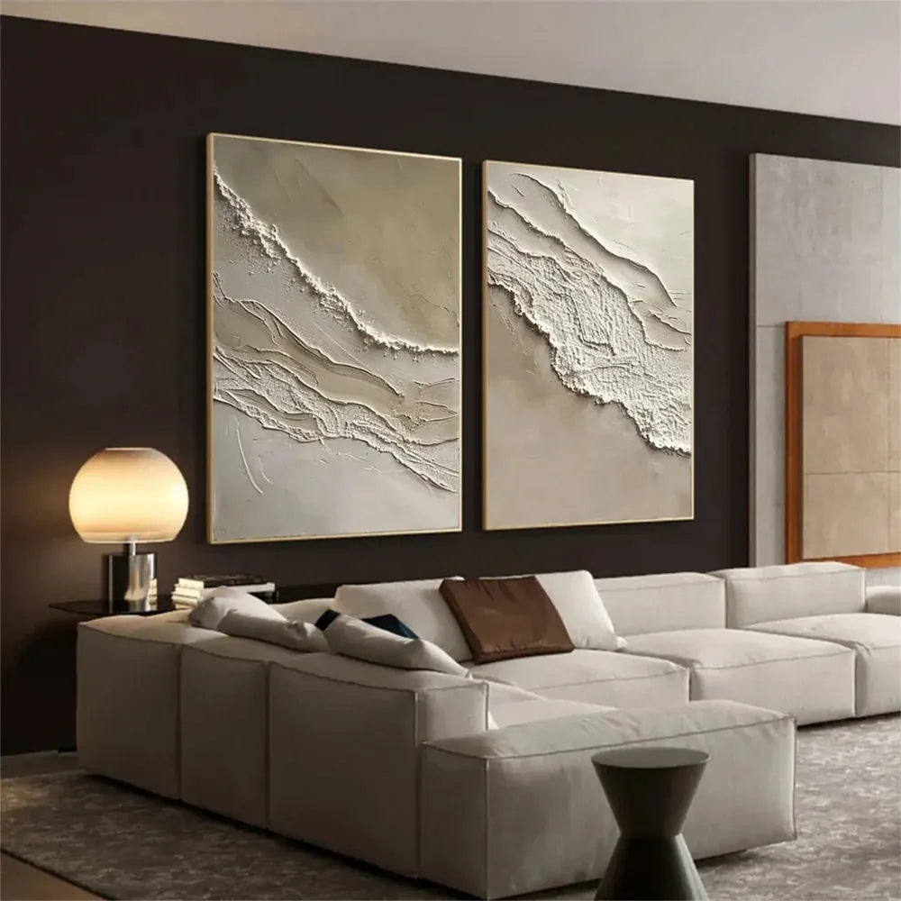 Ocean Textured Painting Canvas Set of 2 #OP028