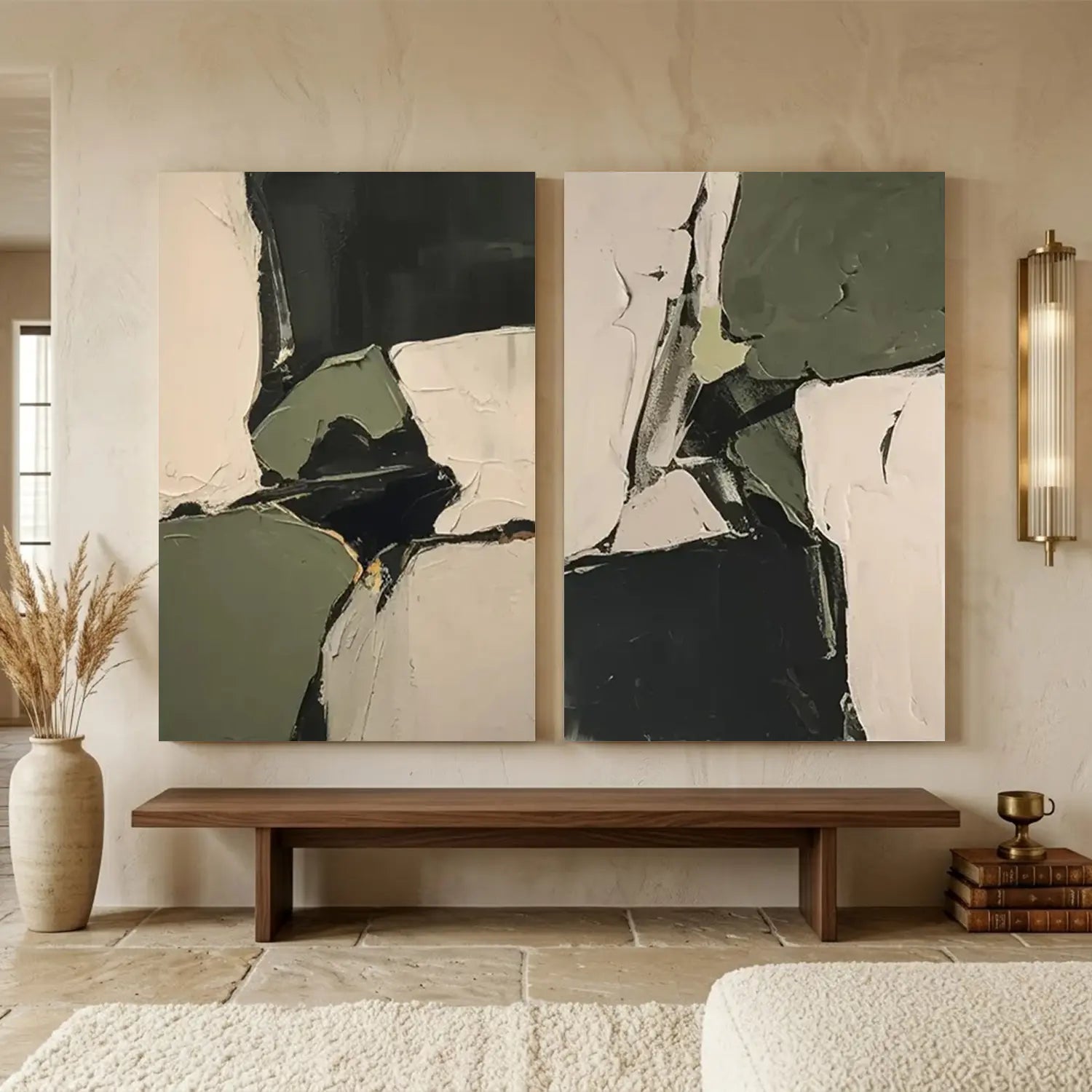 Abstract Textured Wall Art Set of 2