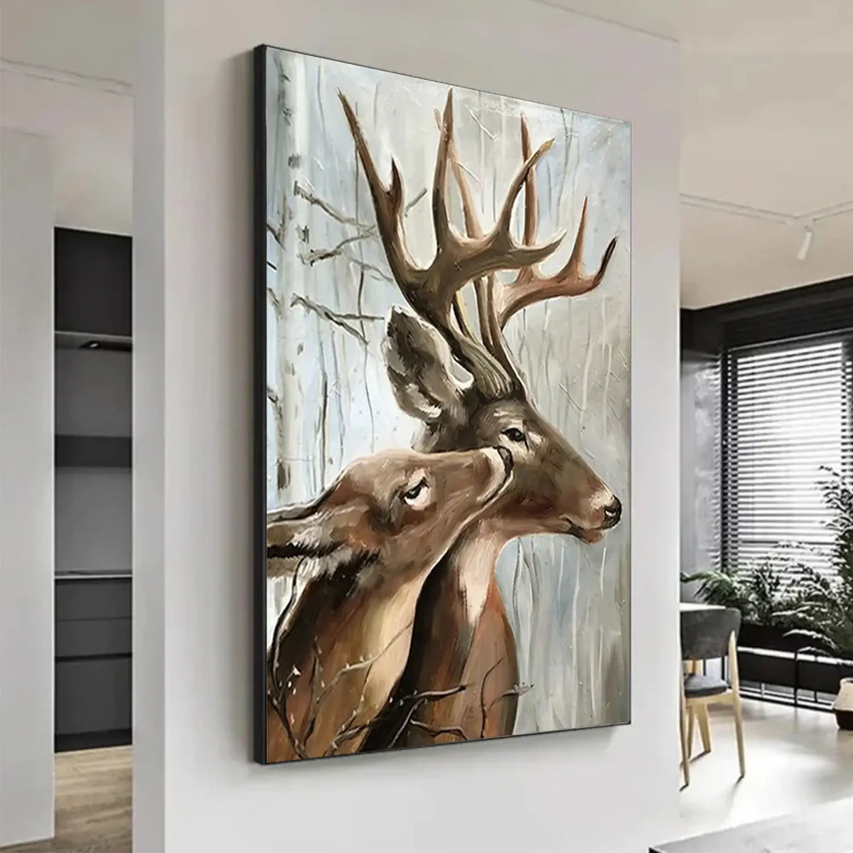 Abstract Animal Rangifer tarandus Wall Art #AA030