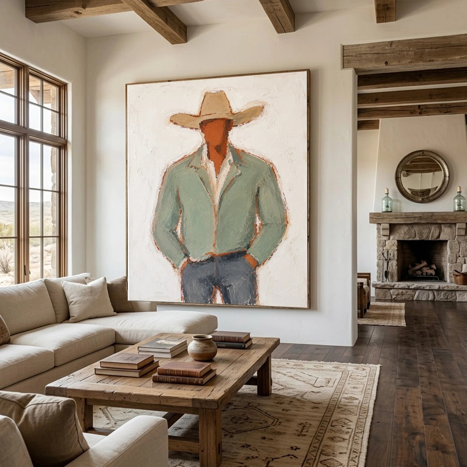 Vintage Americana Art | Cowboy Calm
