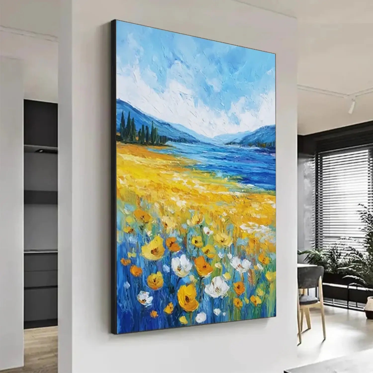 Flower Abstract Textured Wall Art #FT052