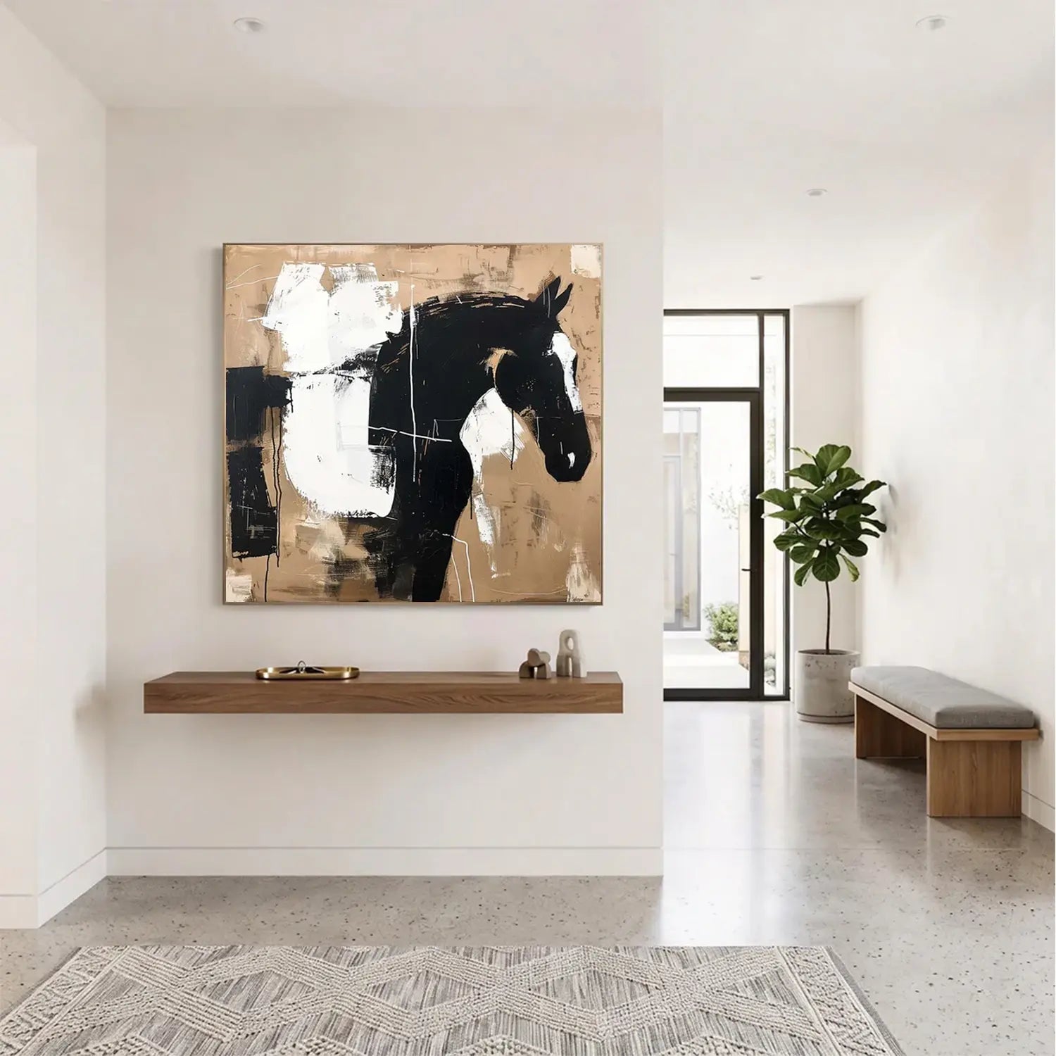 Abstract Animal Horse Wall Art