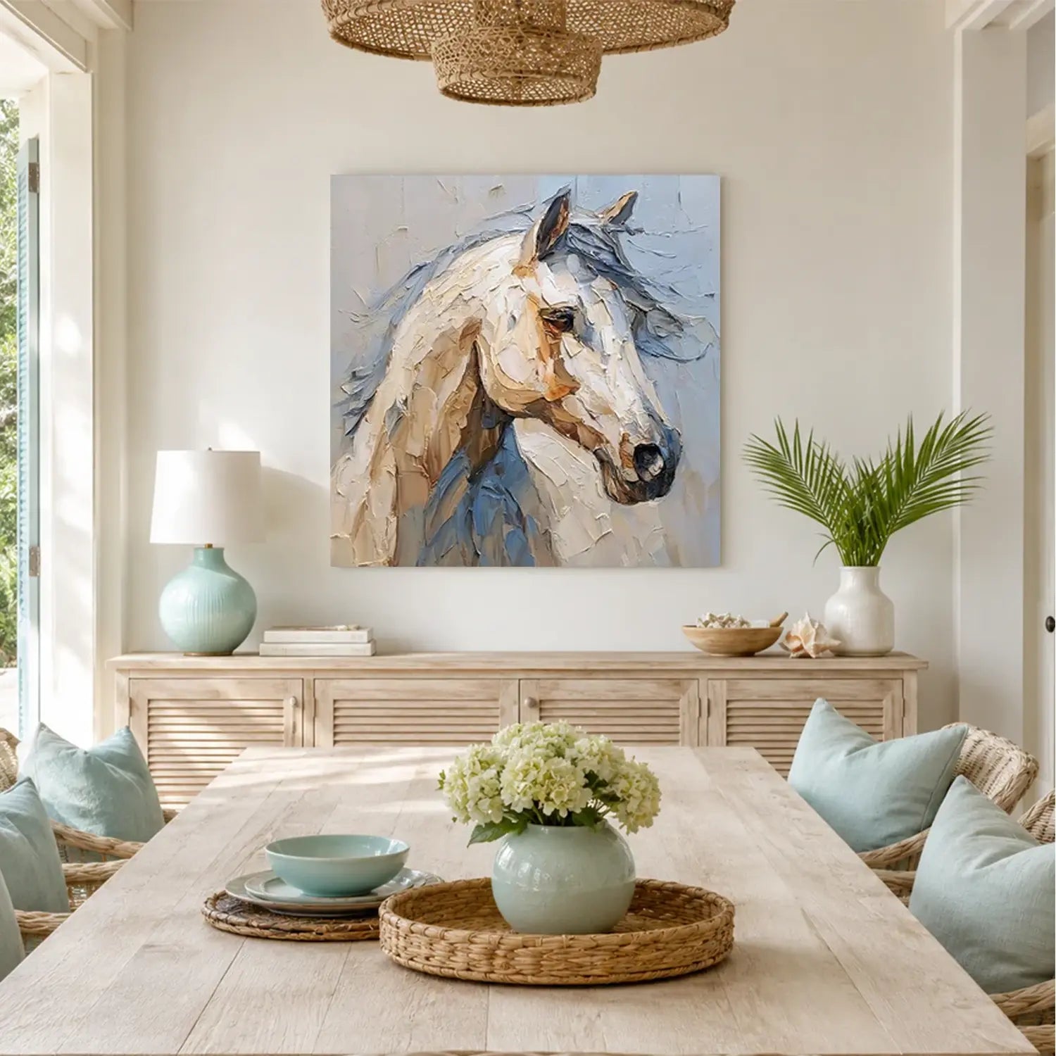 Abstract Animal Horse Textured Wall Art