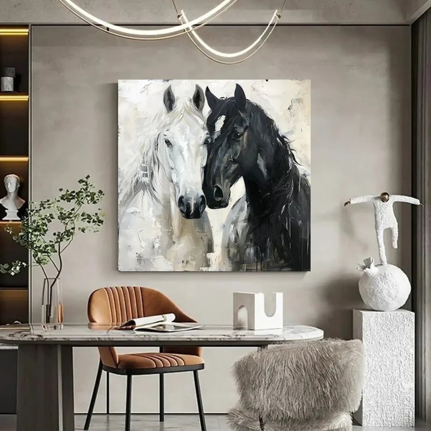 Abstract Animal Horse Canvas Art