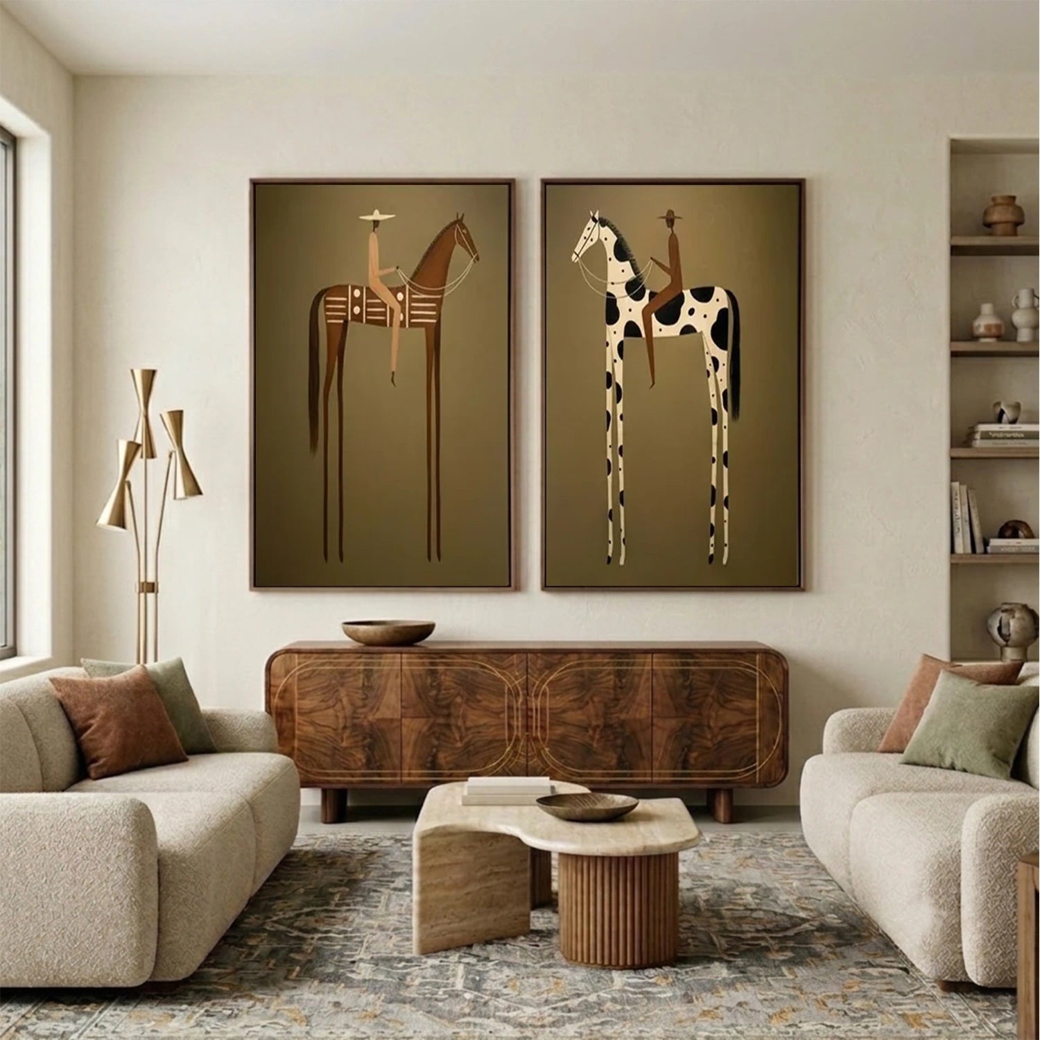 Vintage Americana Art | Long-Legged Duality