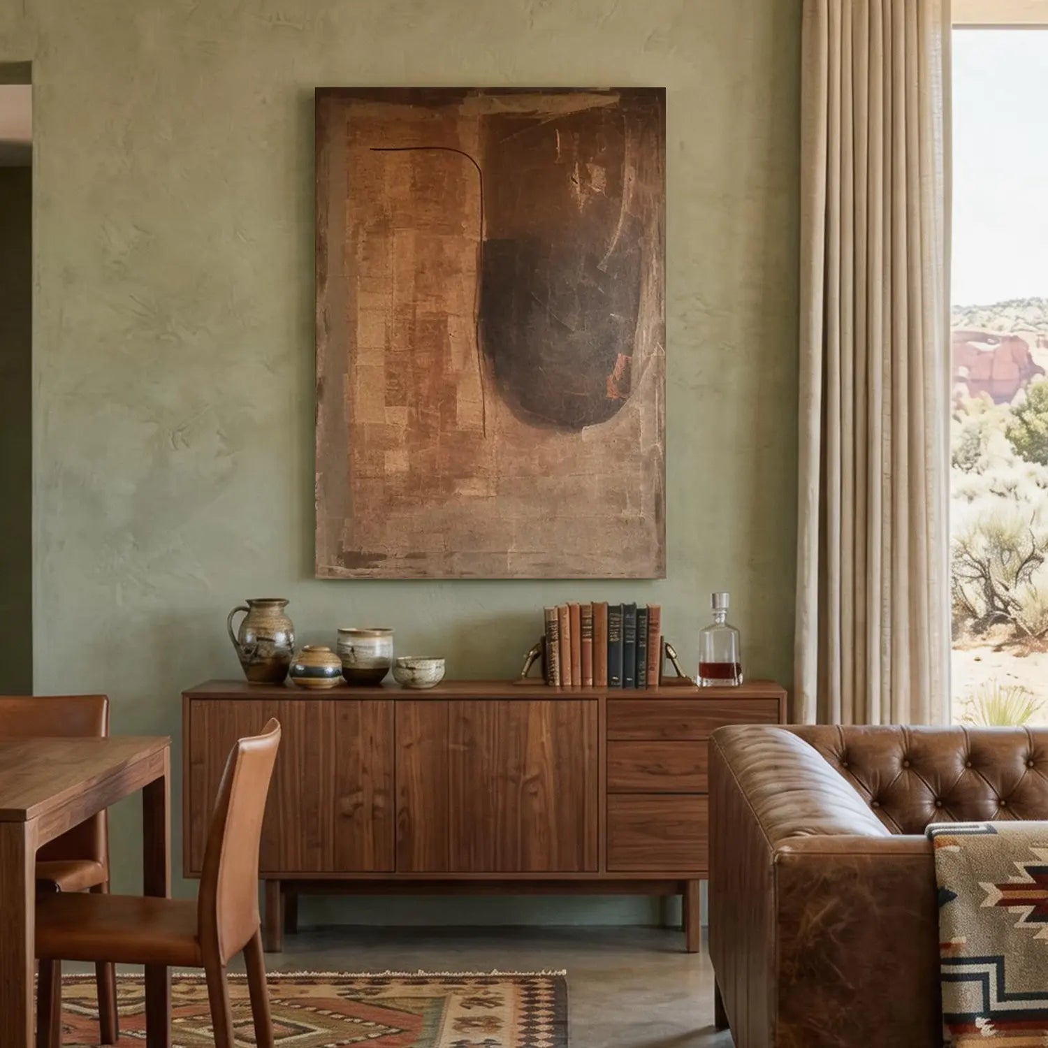 Brown Wabi Sabi Canvas Art