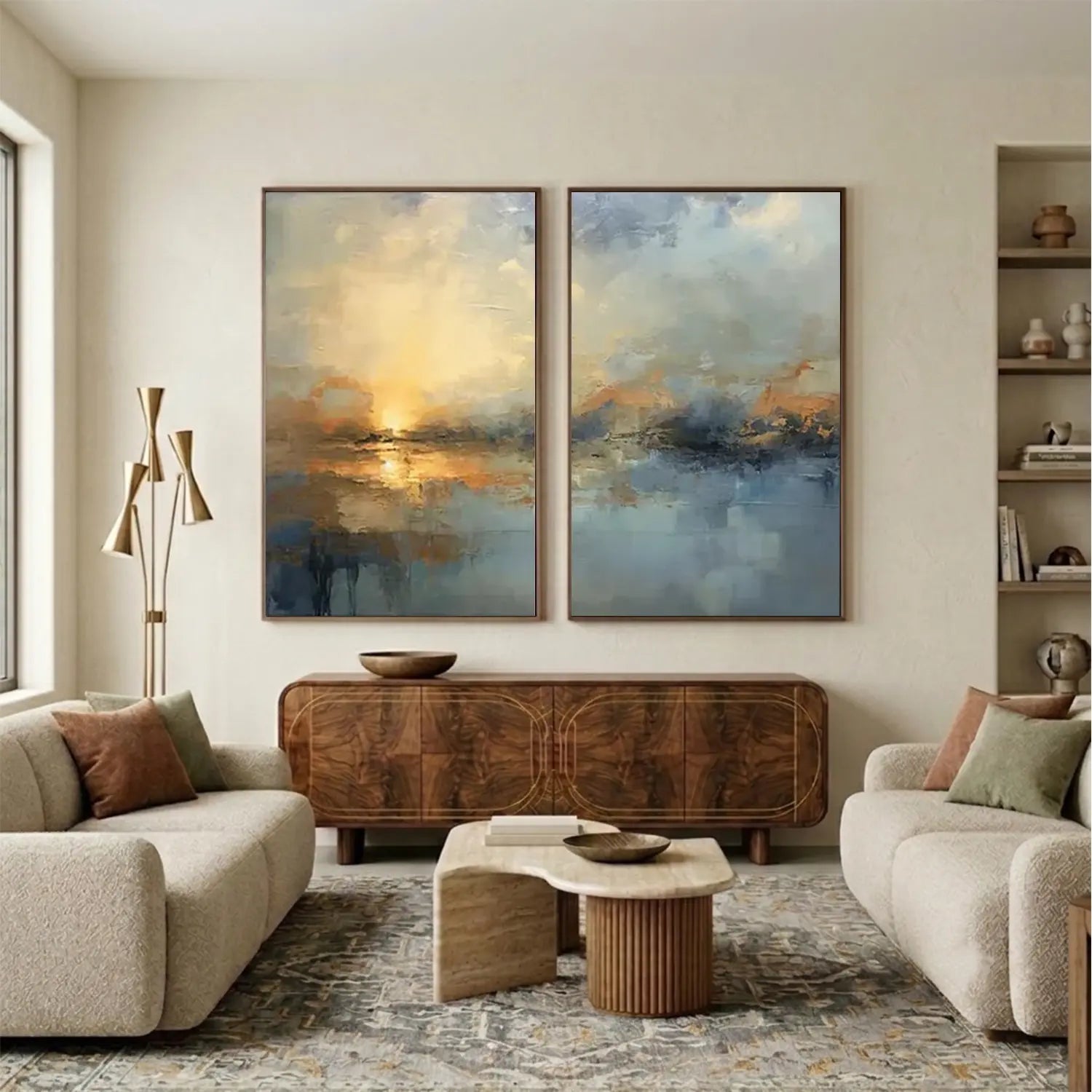 Abstract Painting Canvas Set of 2