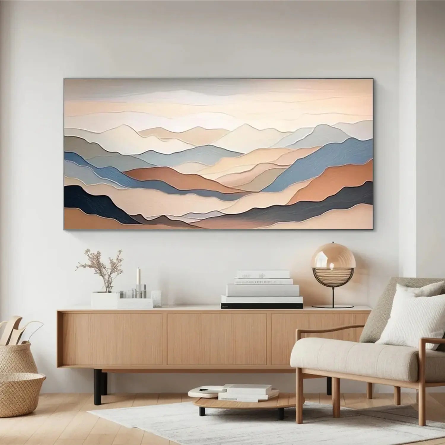 Abstract Mountain Textured Canvas Art