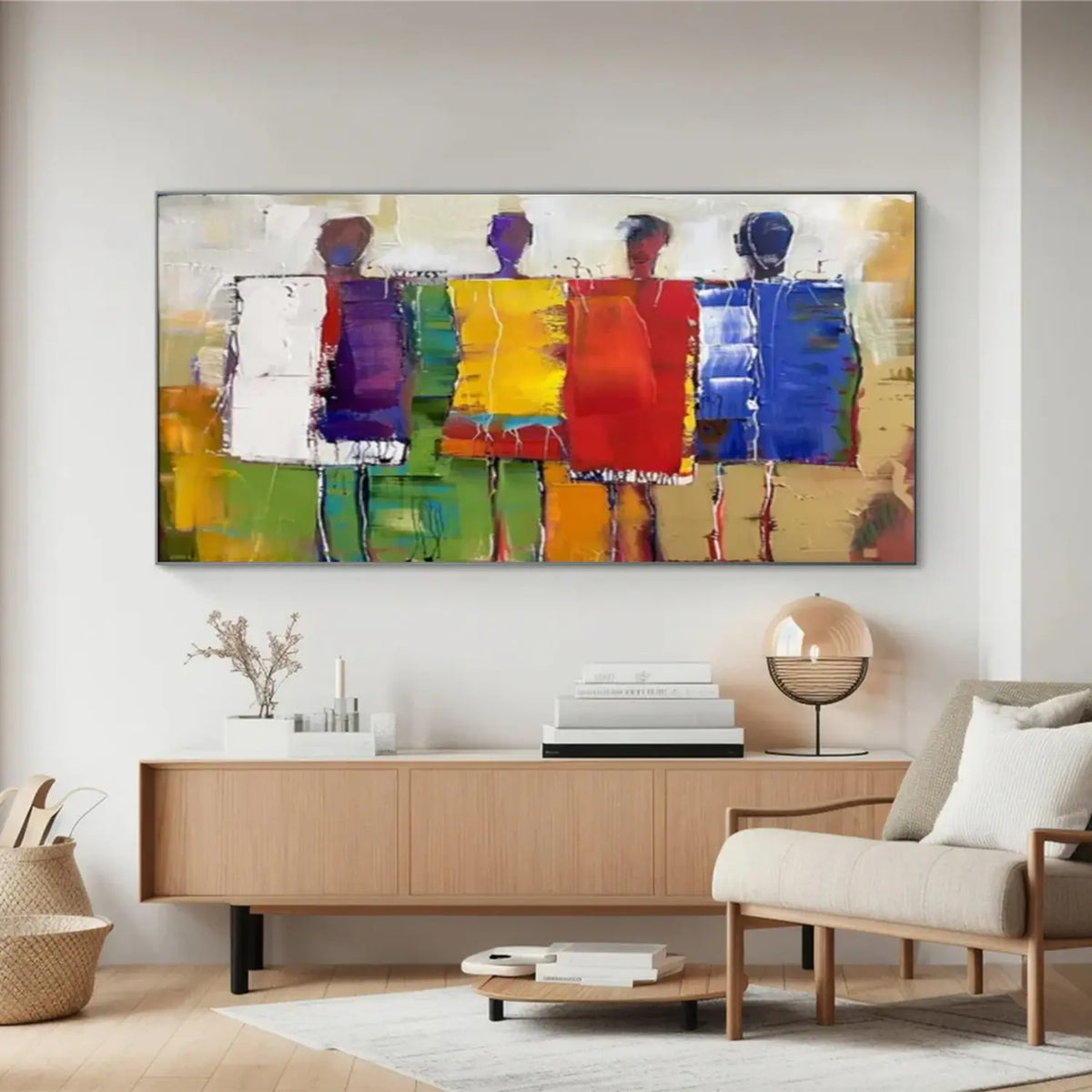 Colorful Abstract People Canvas Art #AW181