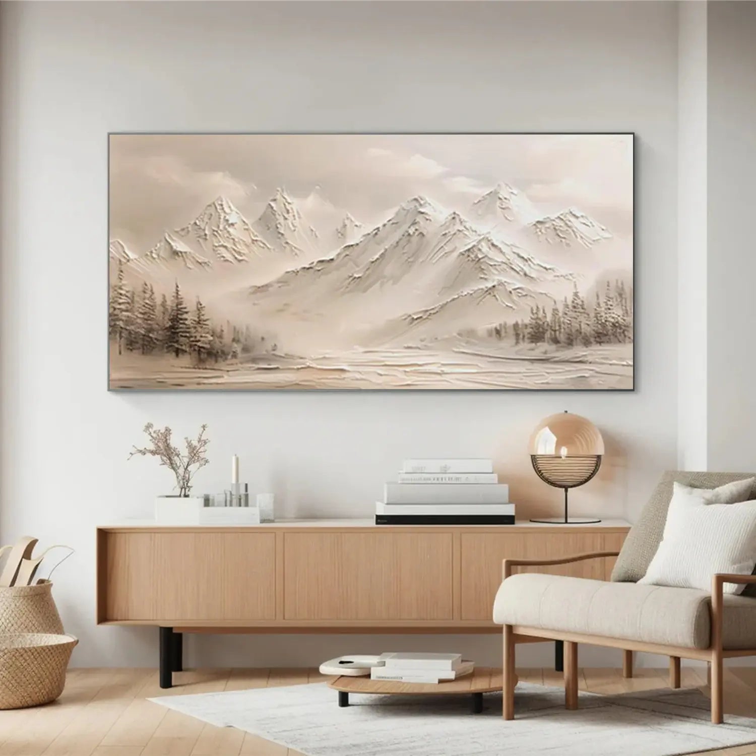 Abstract Mountain Textured Canvas Art