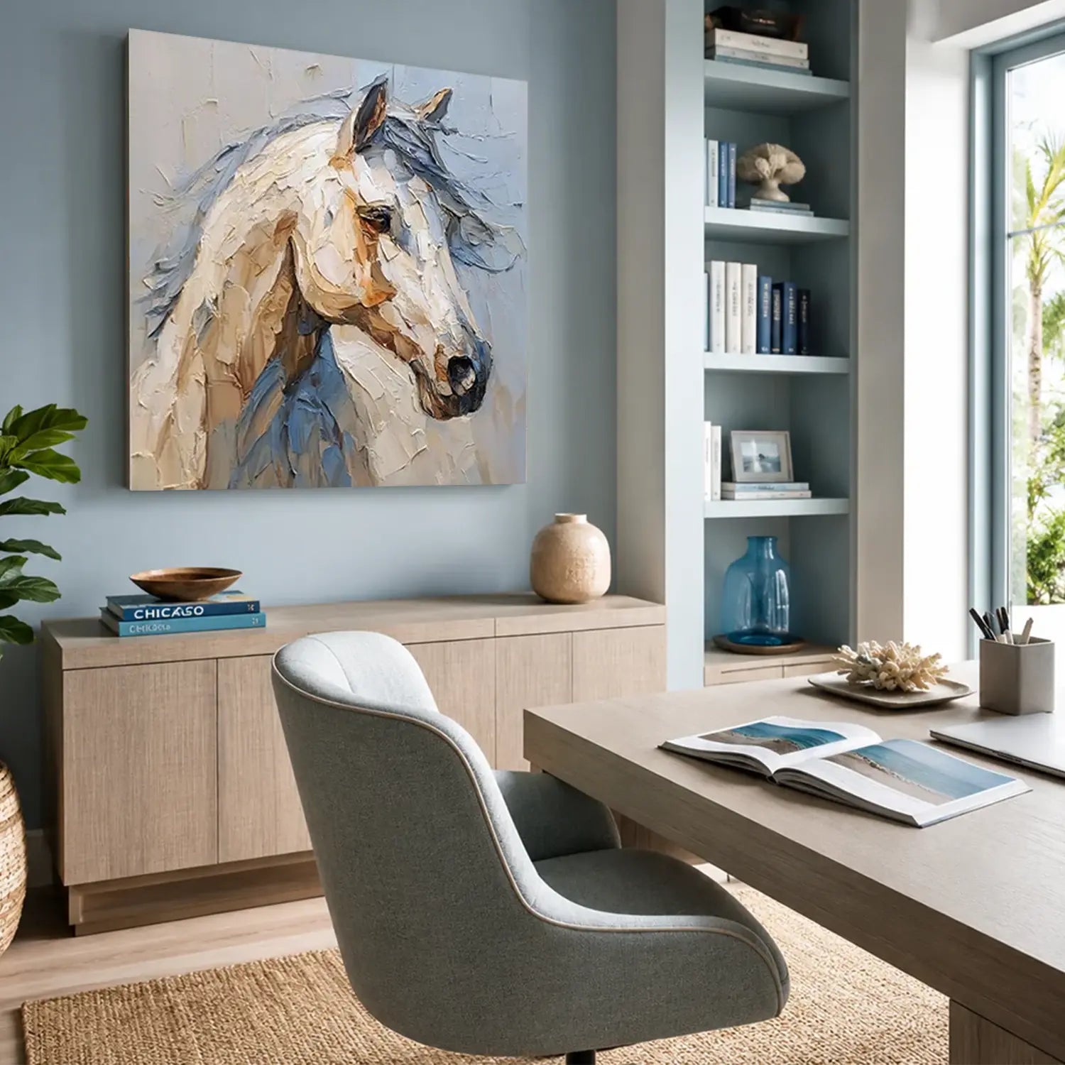 Abstract Animal Horse Textured Wall Art