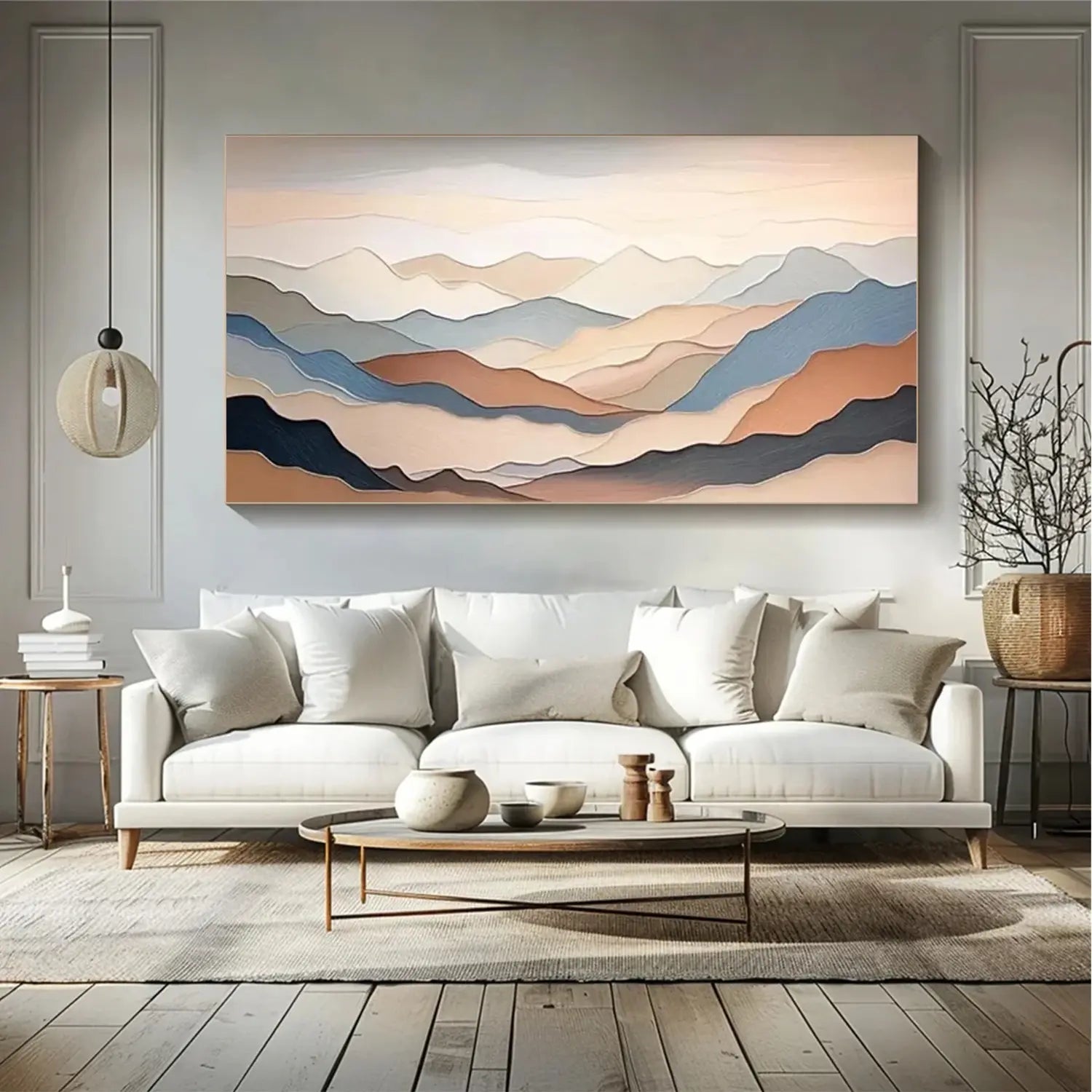 Abstract Mountain Textured Canvas Art