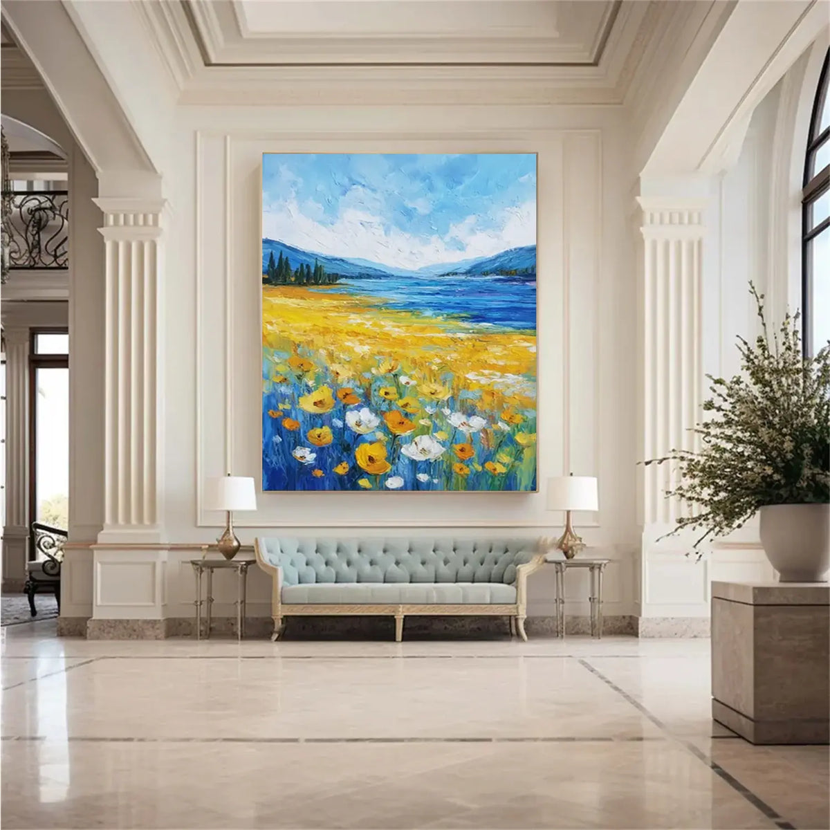 Flower Abstract Textured Wall Art #FT052