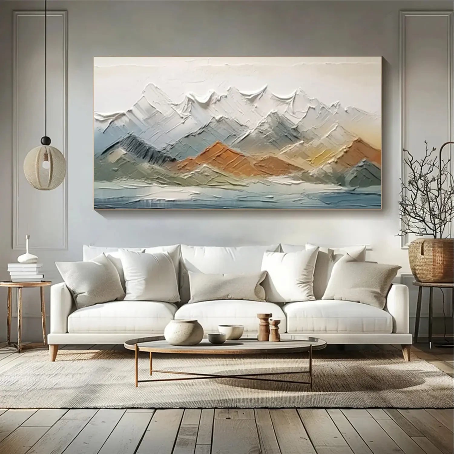 Abstract Mountain Textured Canvas Art