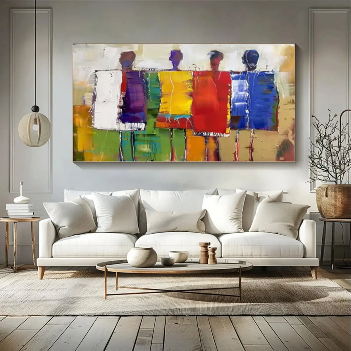 Colorful Abstract People Canvas Art #AW181
