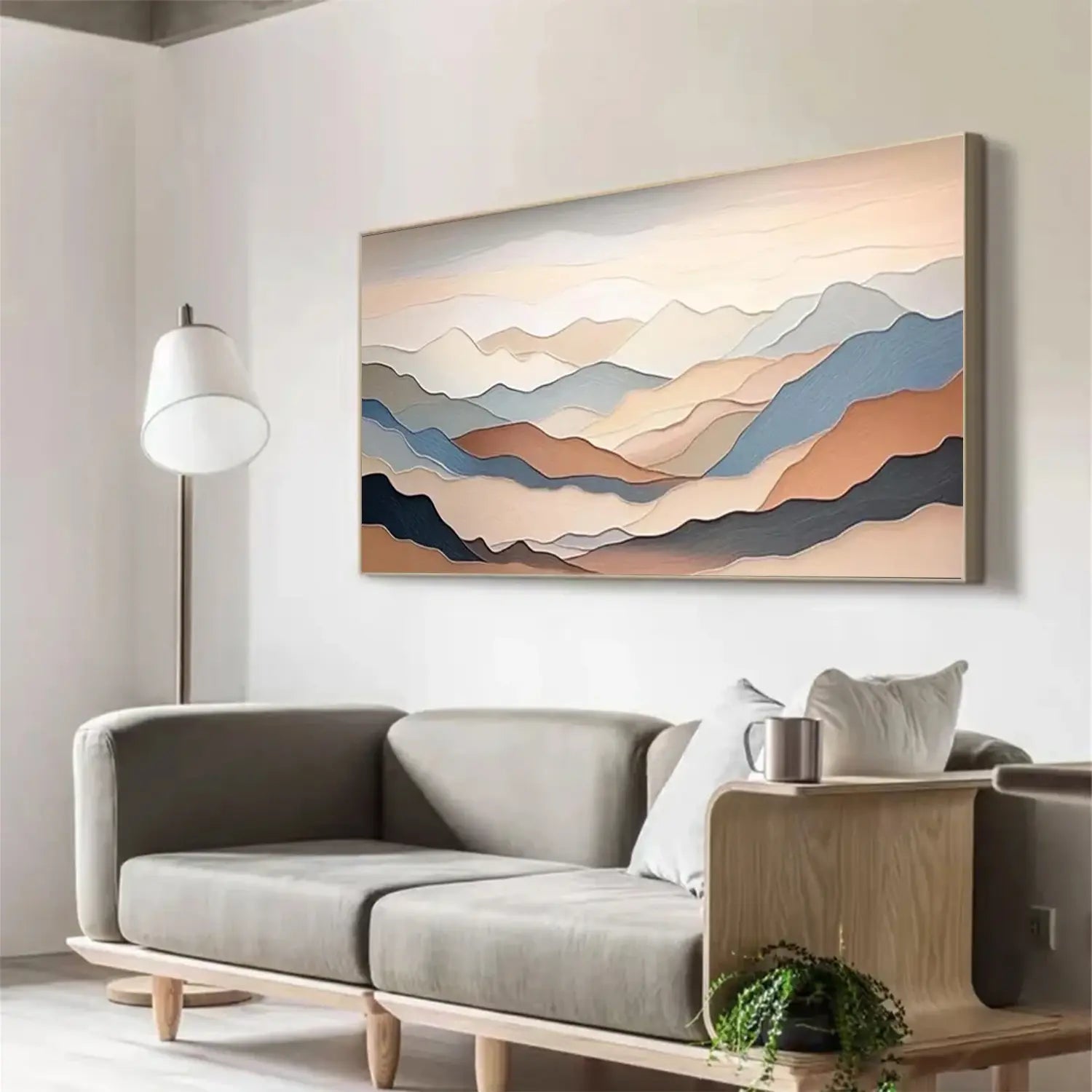 Abstract Mountain Textured Canvas Art