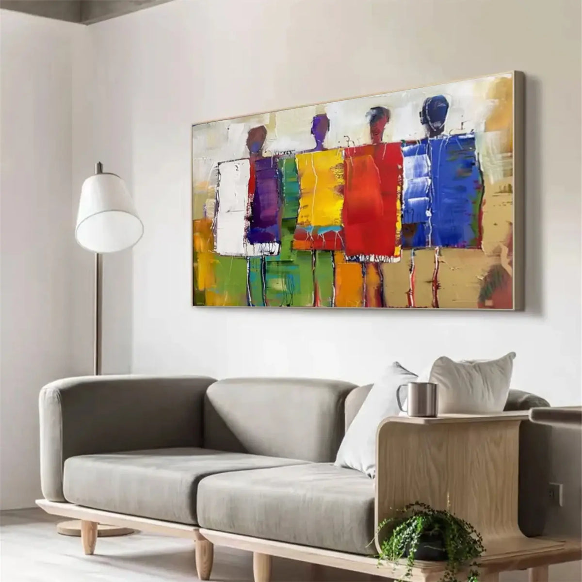 Colorful Abstract People Canvas Art #AW181