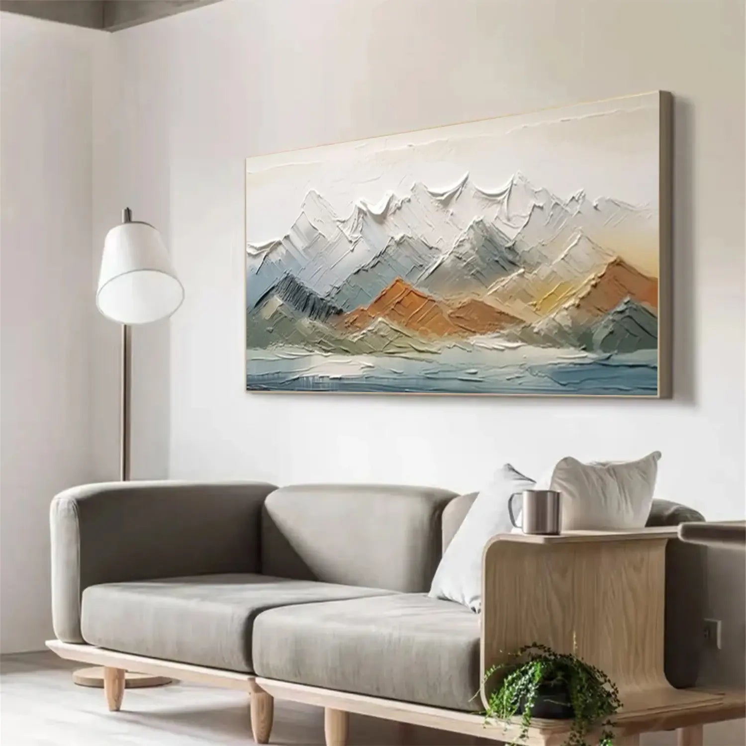 Abstract Mountain Textured Canvas Art