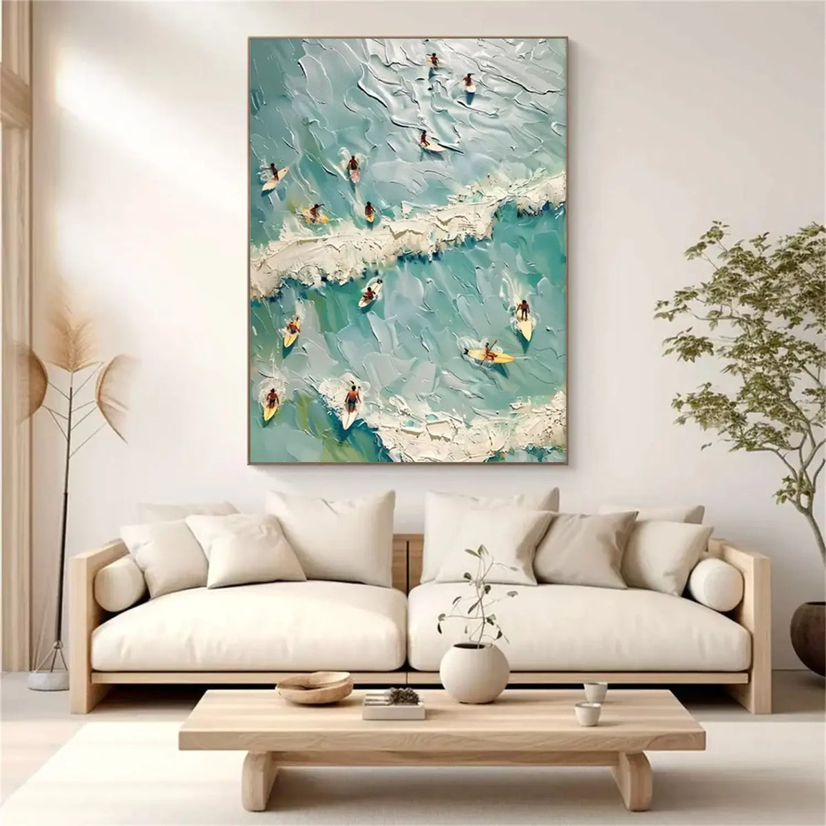 Surfing Sports Textured Wall Art #SC013