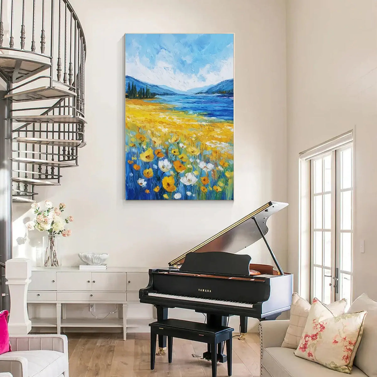 Flower Abstract Textured Wall Art #FT052