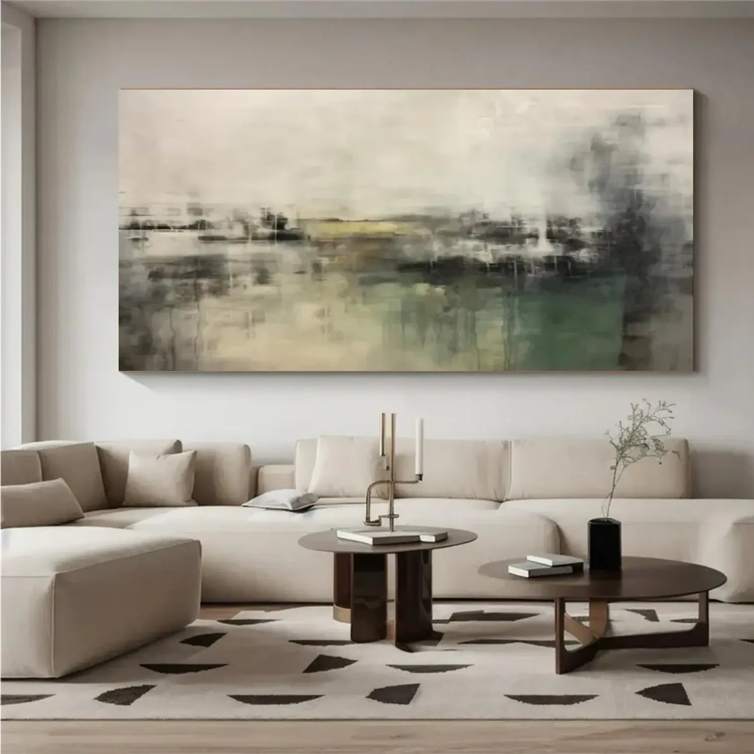 Green Abstract Canvas Wall art