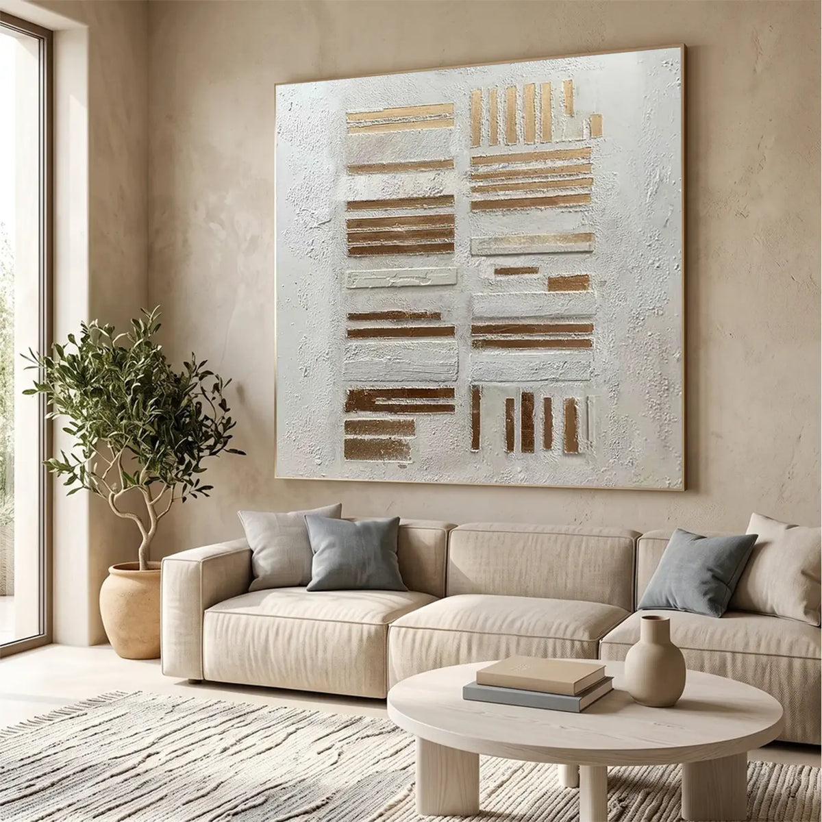 Wabi Sabi Textured Canvas Art #WS050