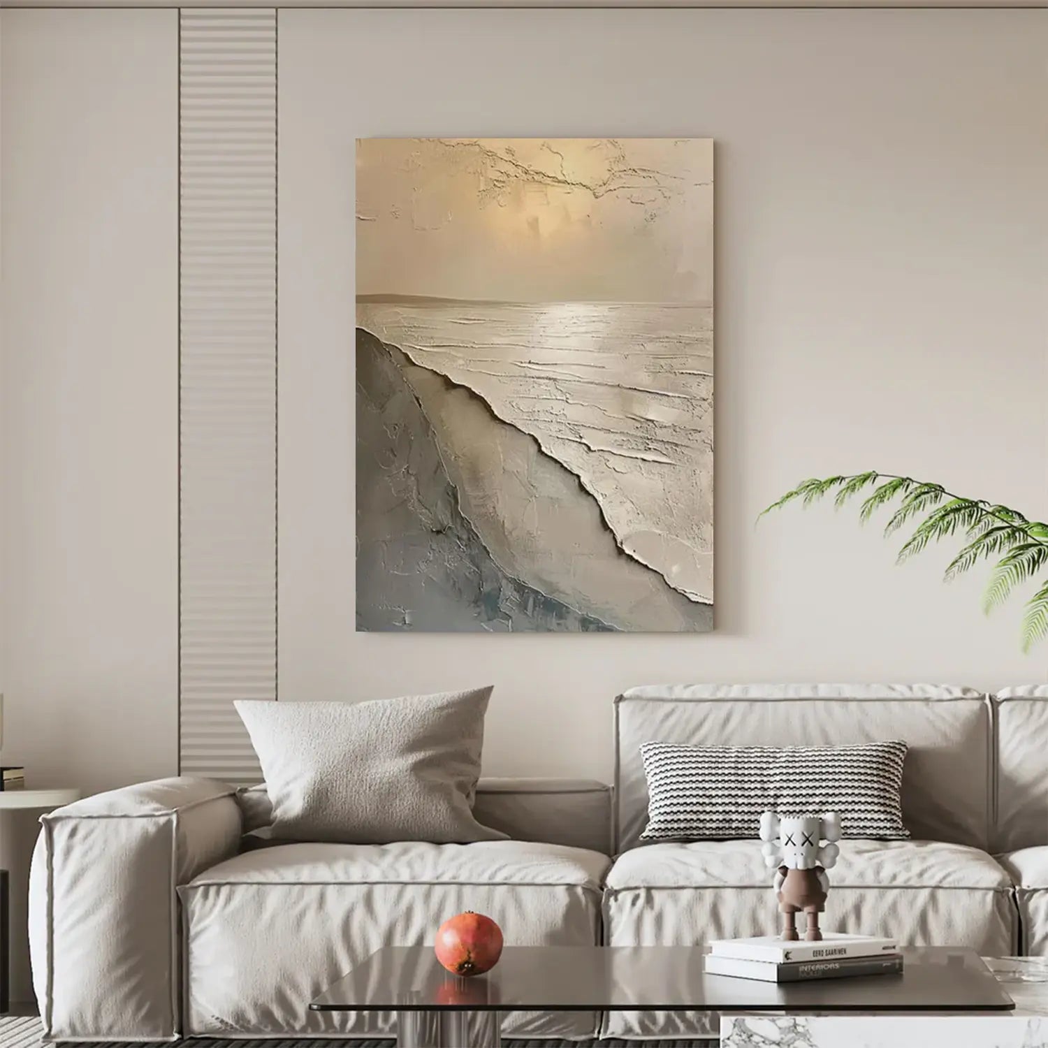 Ocean And Sky Abstract Textured Wall Art