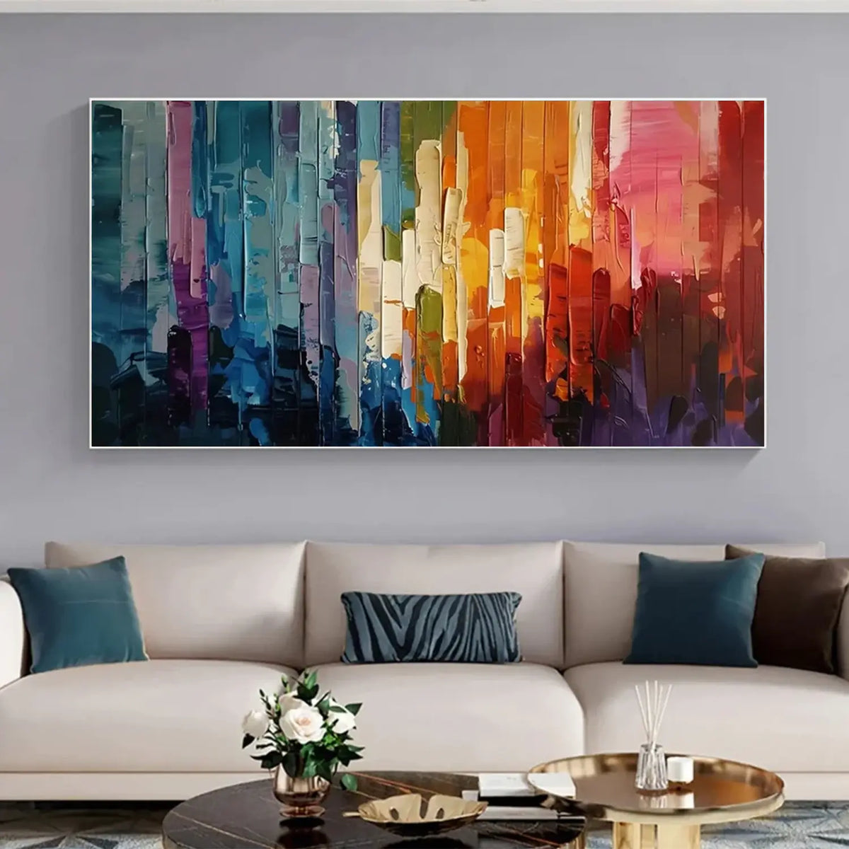 Colorful Abstract Textured Wall Art #AW184