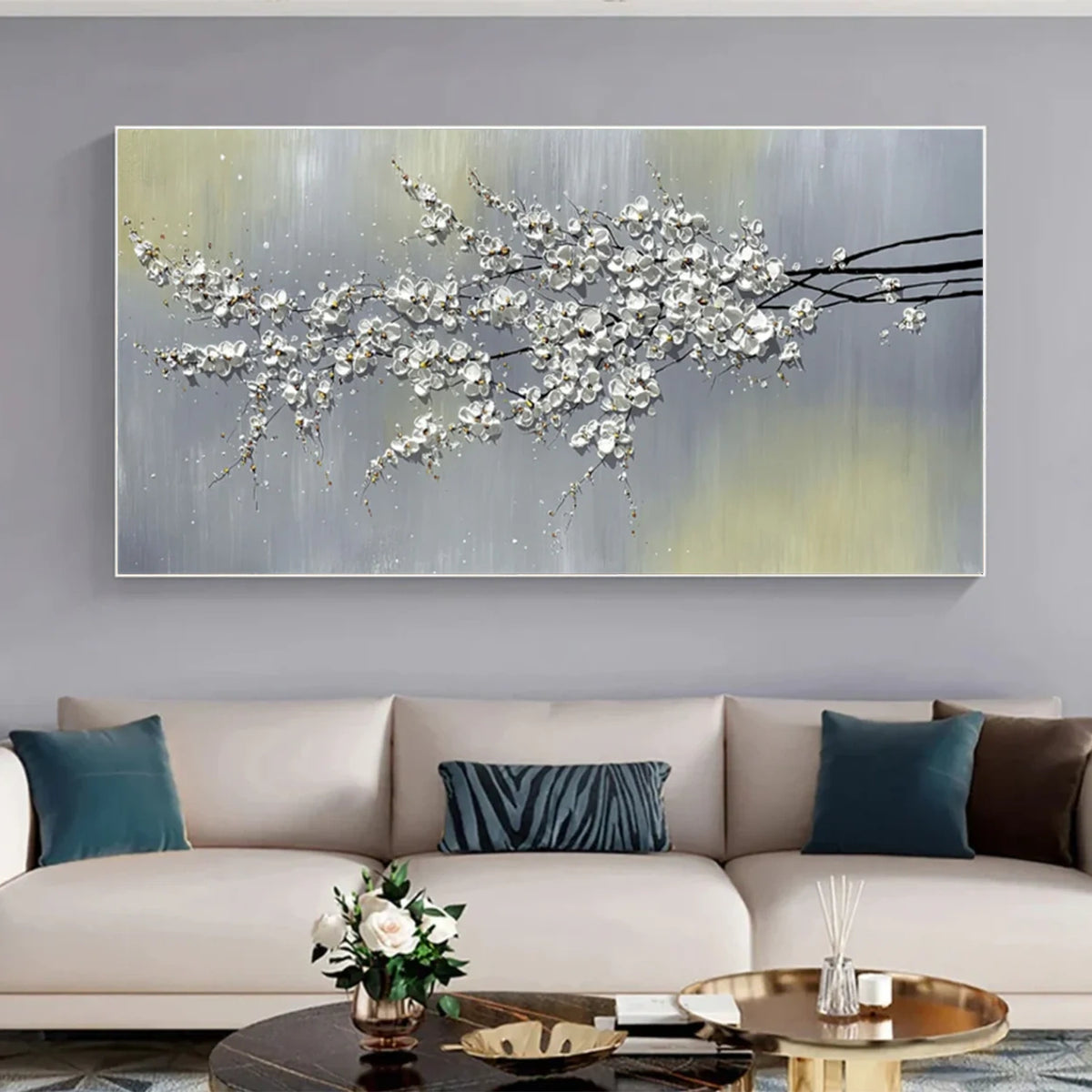 Abstract Flower And Tree Canvas Art #FT062