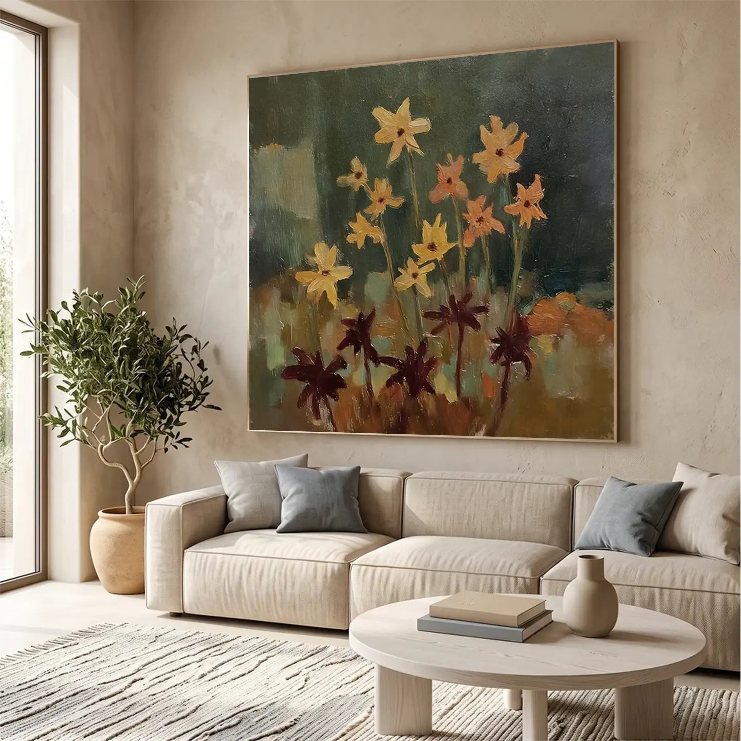 Abstract Flower Canvas Art #FT045
