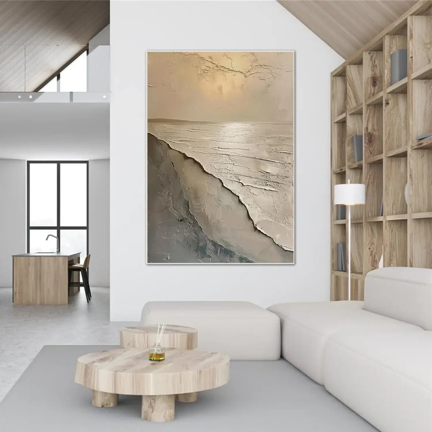 Ocean And Sky Abstract Textured Wall Art