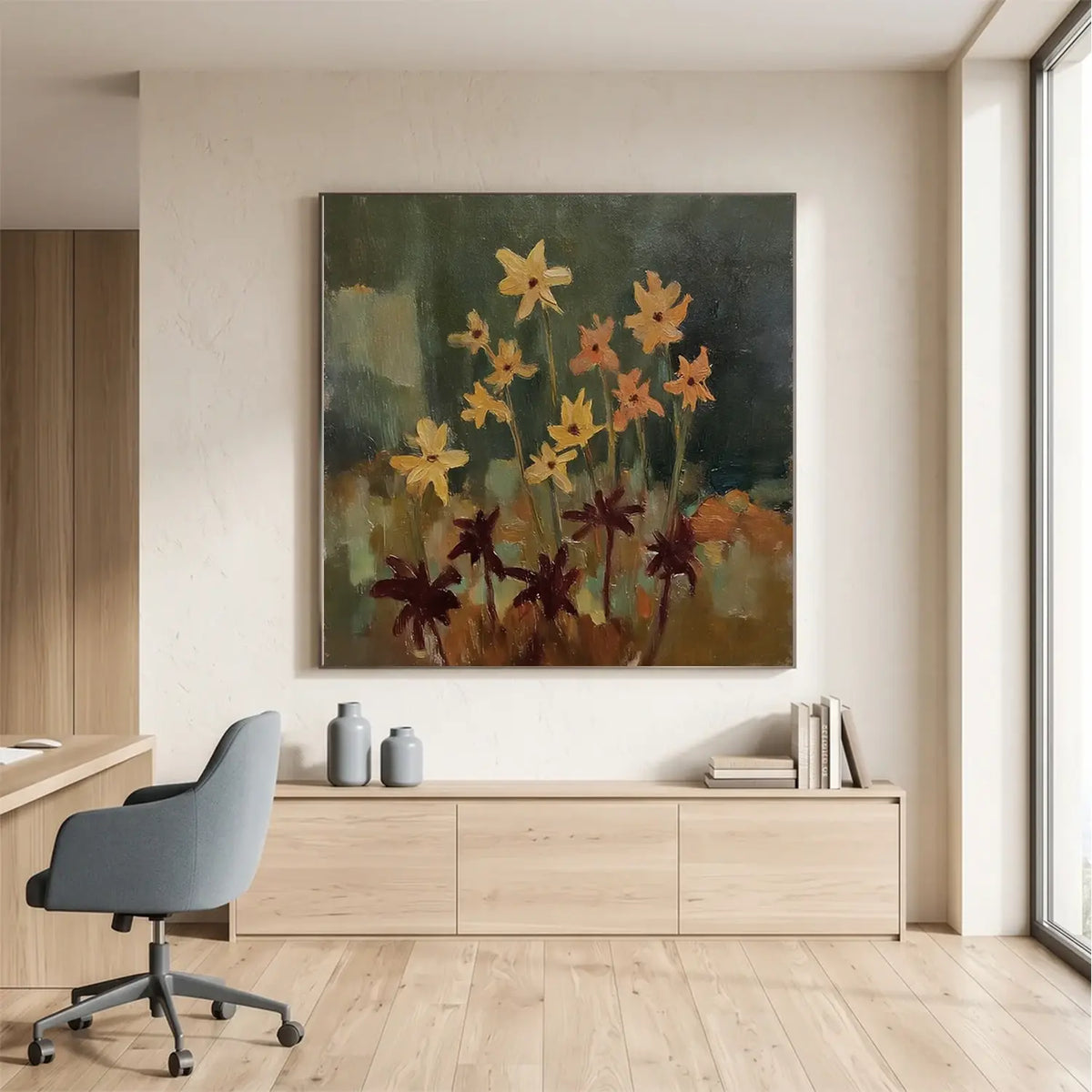 Abstract Flower Canvas Art #FT045