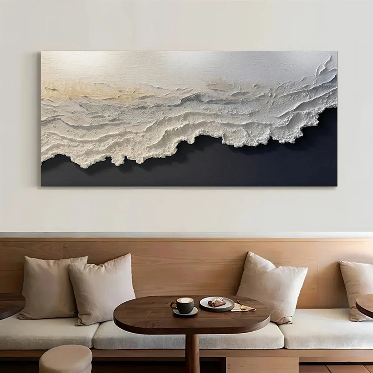 Ocean And Sky Textured Canvas Art #OS073