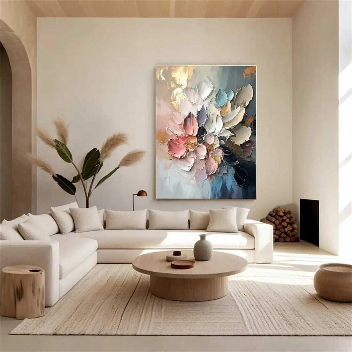 Flower Abstract Textured Wall Art #FT053