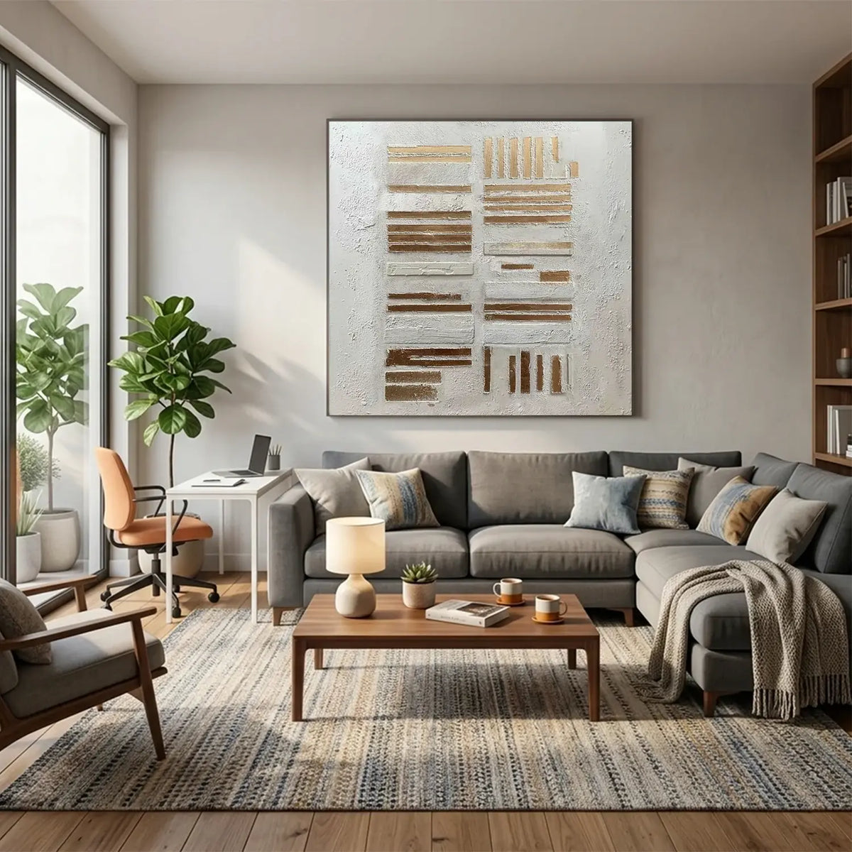 Wabi Sabi Textured Canvas Art #WS050