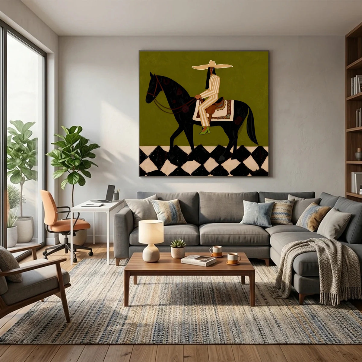Vintage Americana Art Thinking Figure #VA112