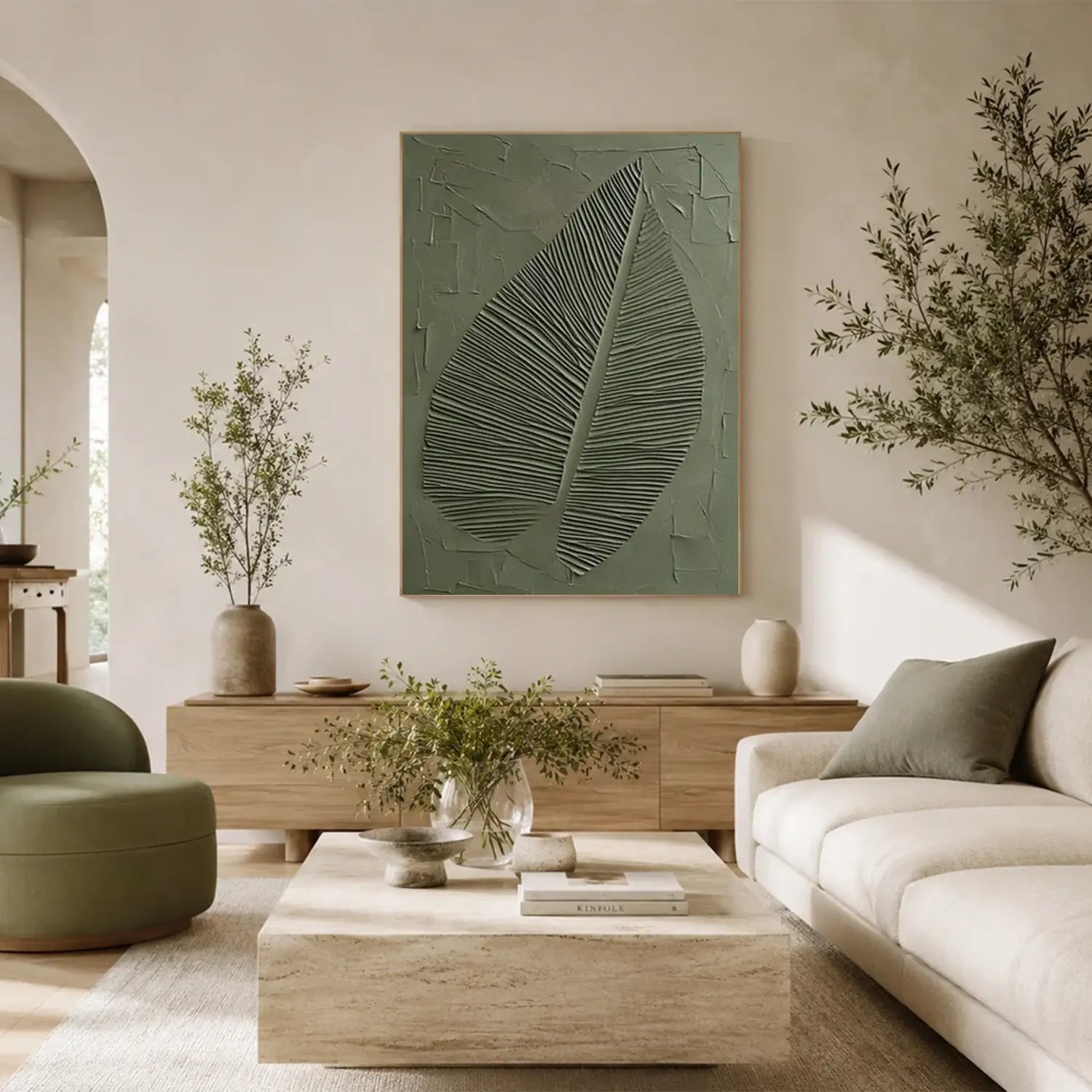 White Minimalist Textured Canvas Art #MW012