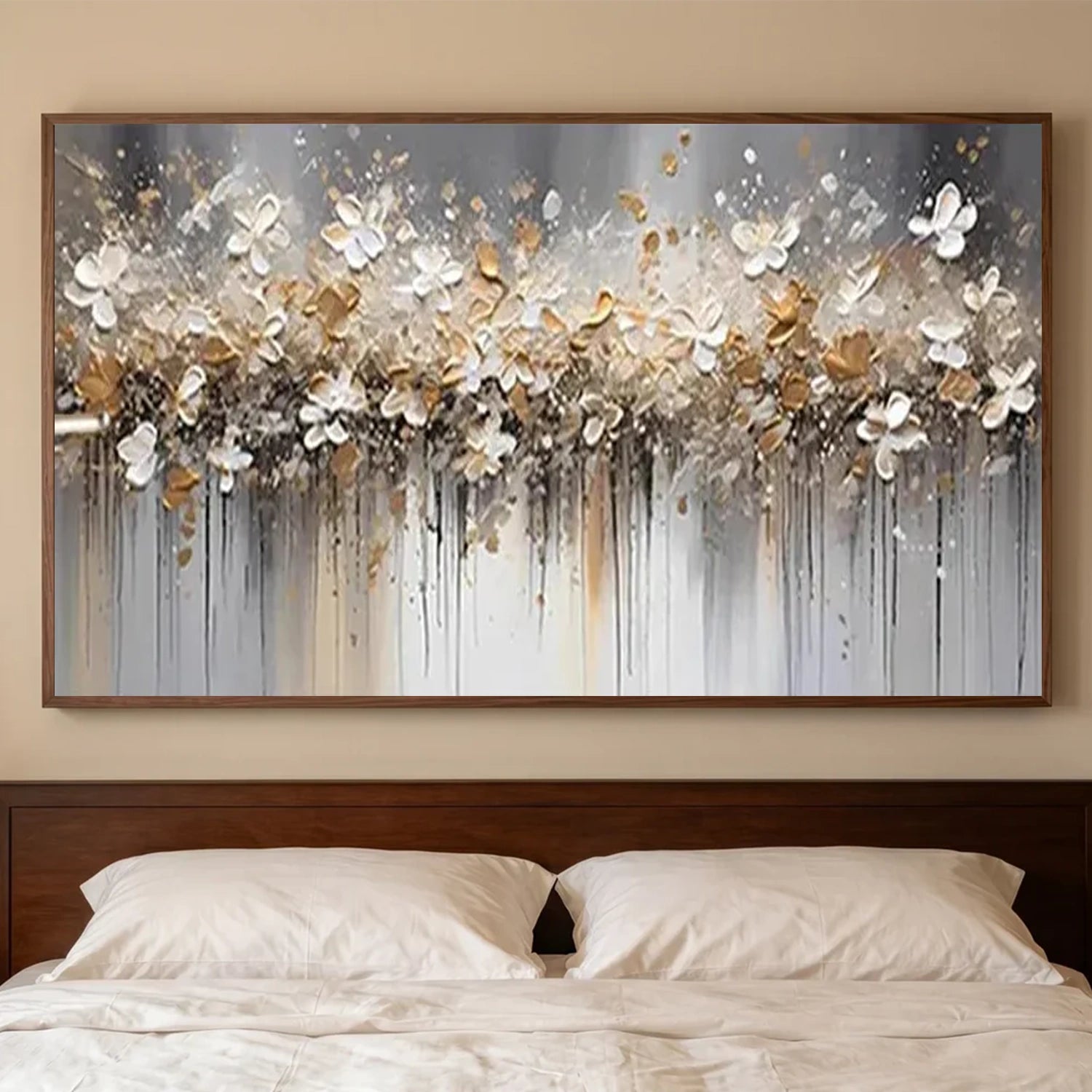 Flower Textured Painting Canvas