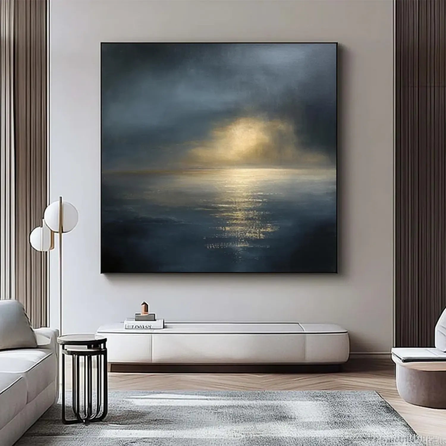 Ocean And Sky Abstract Wall Art #OS054