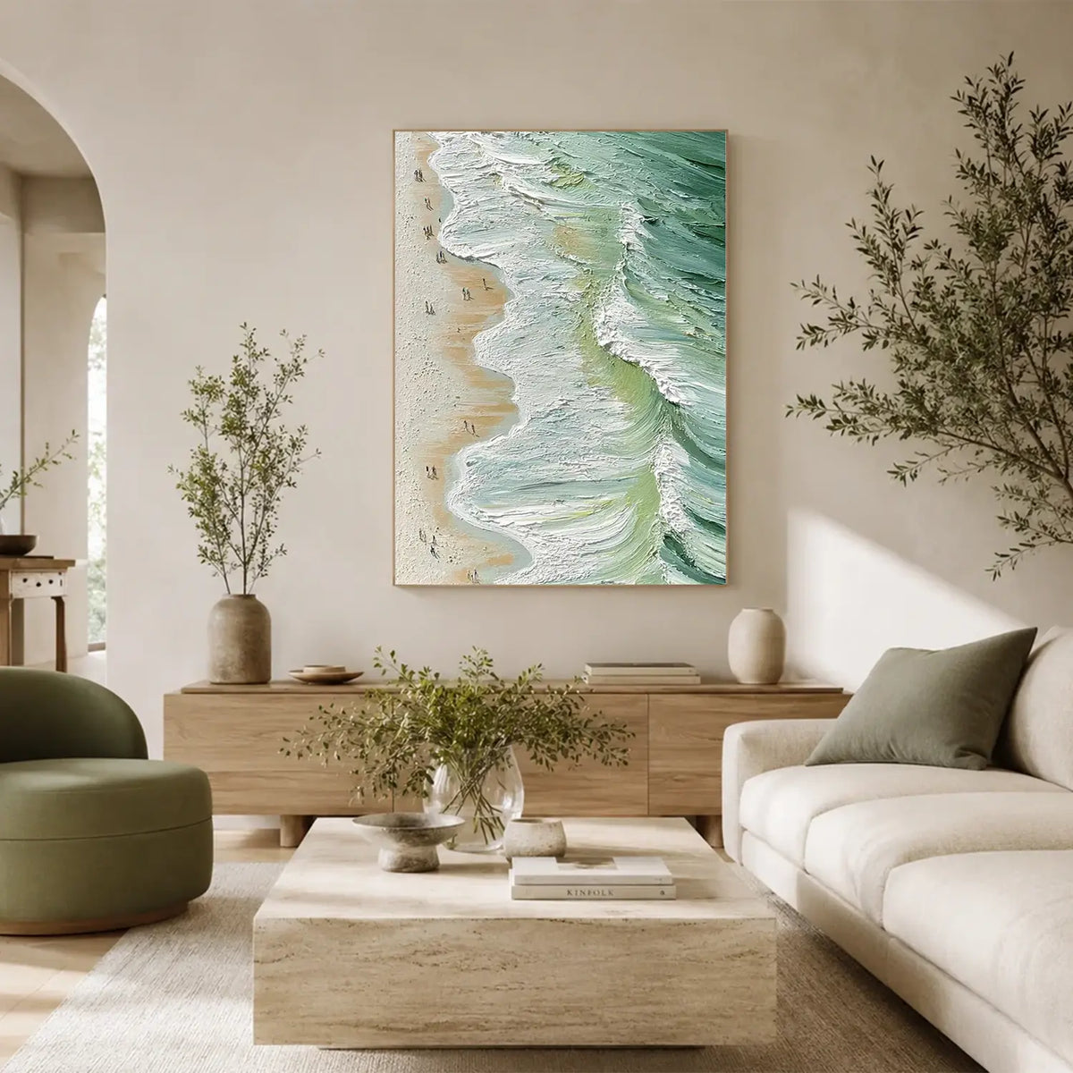 Ocean Textured Painting Canvas #OS058