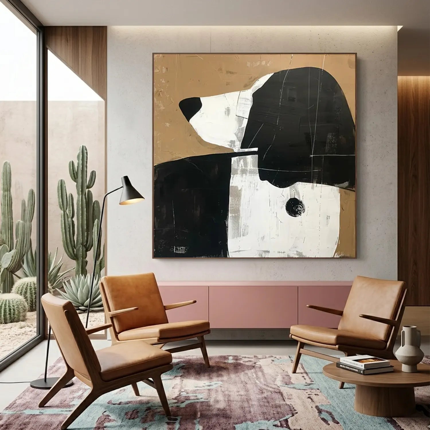 Abstract Animal Dog Wall Art