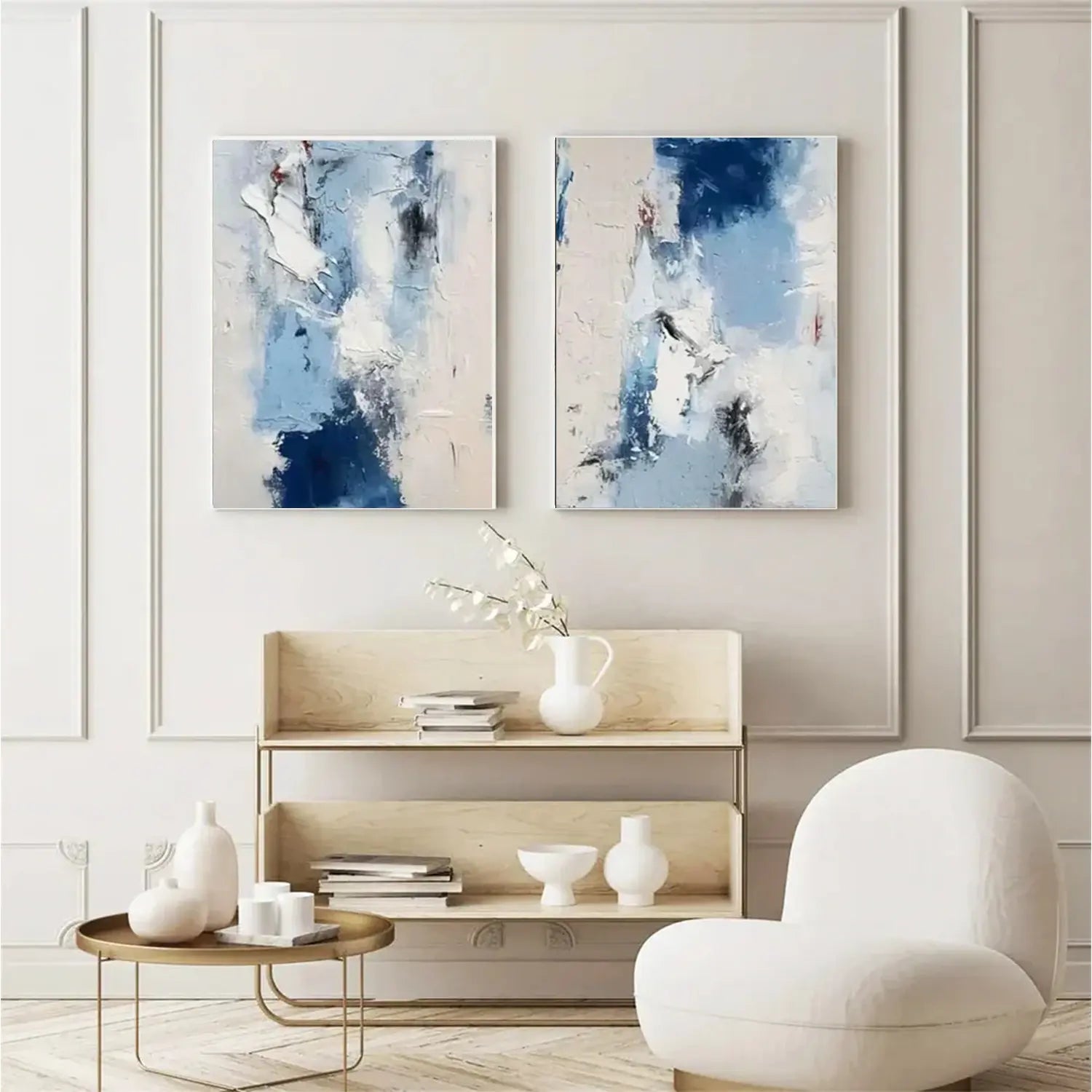 Abstract Painting Canvas Set of 2 #AW002