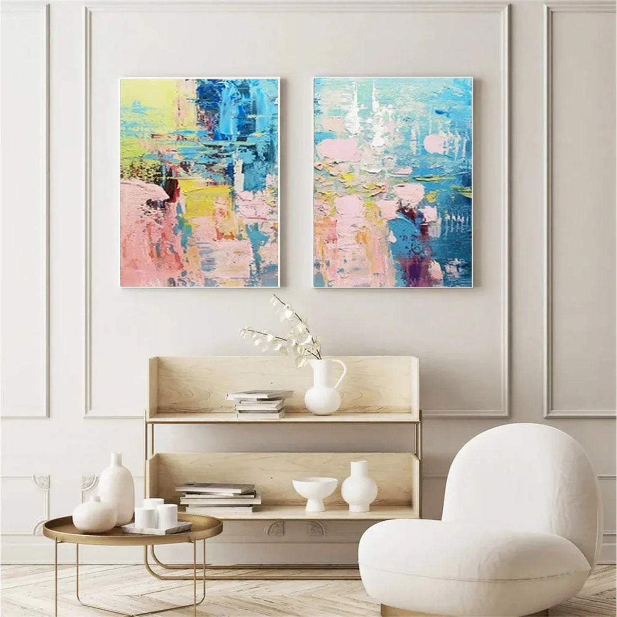 Colorful Abstract Wall Art Set of2 #AW183