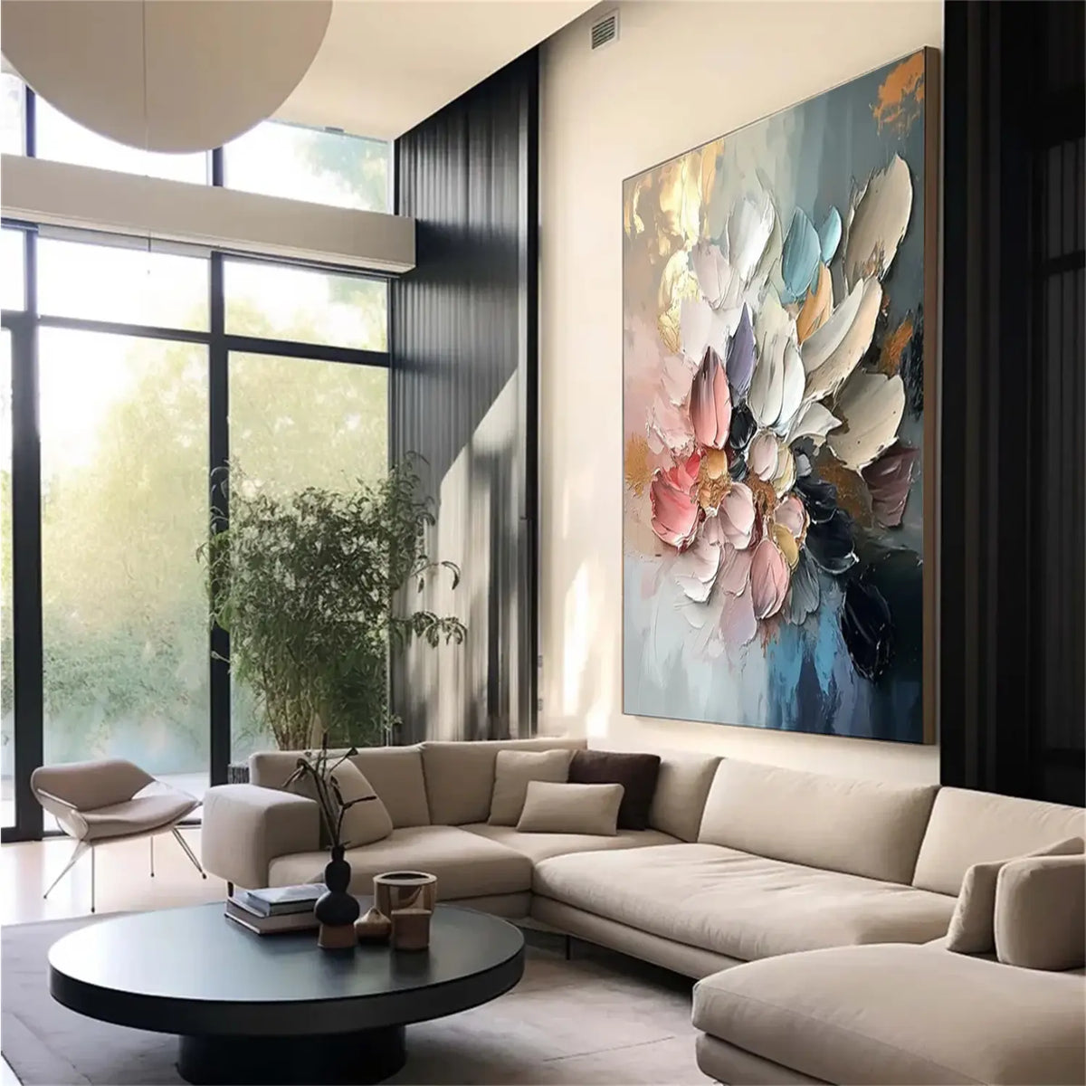 Flower Abstract Textured Wall Art #FT053