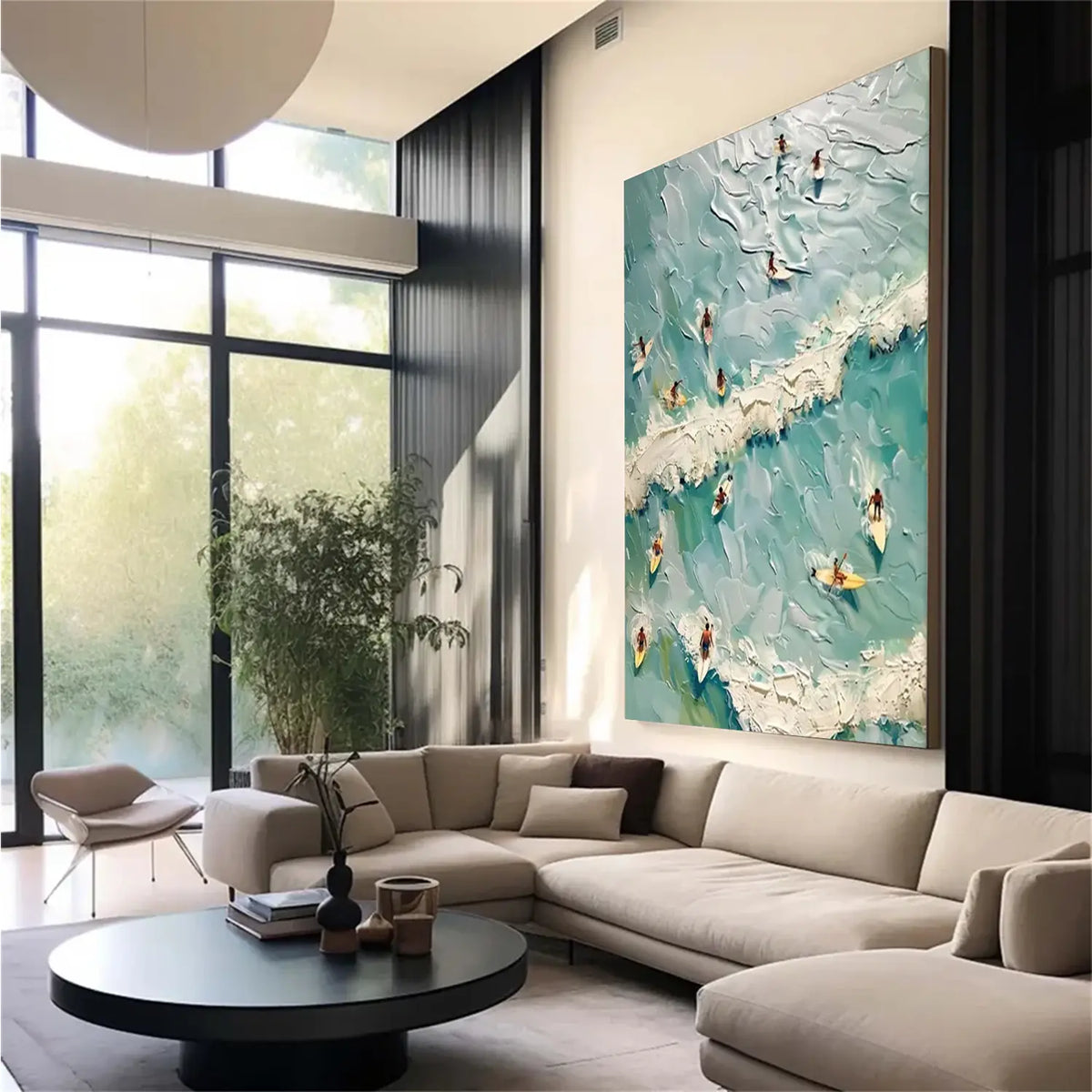 Surfing Sports Textured Wall Art #SC013