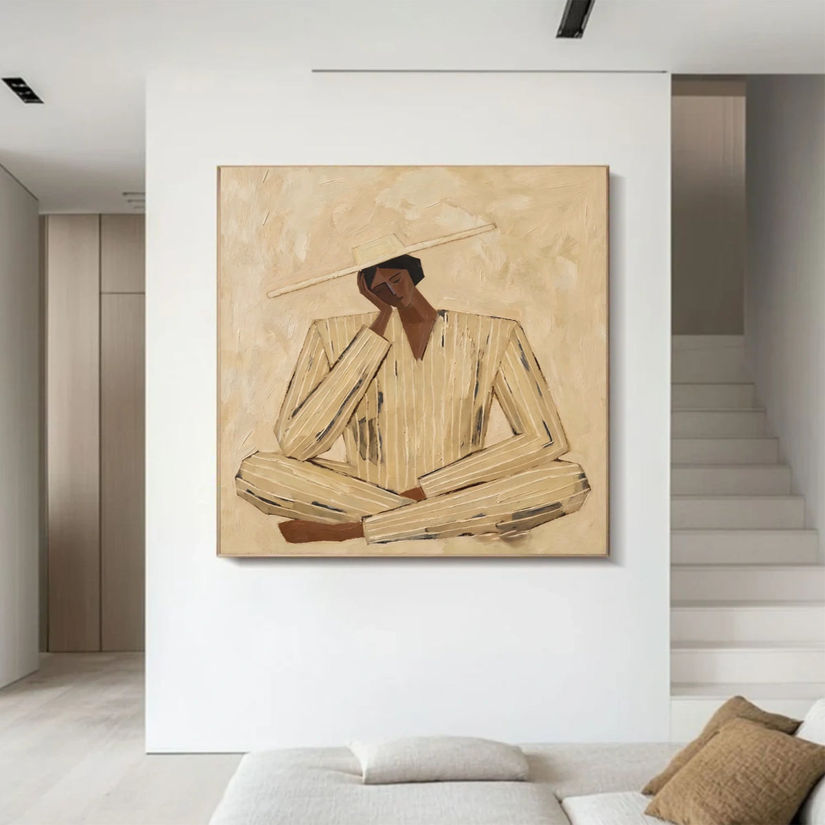 Vintage Americana Art Thinking Figure #VA111